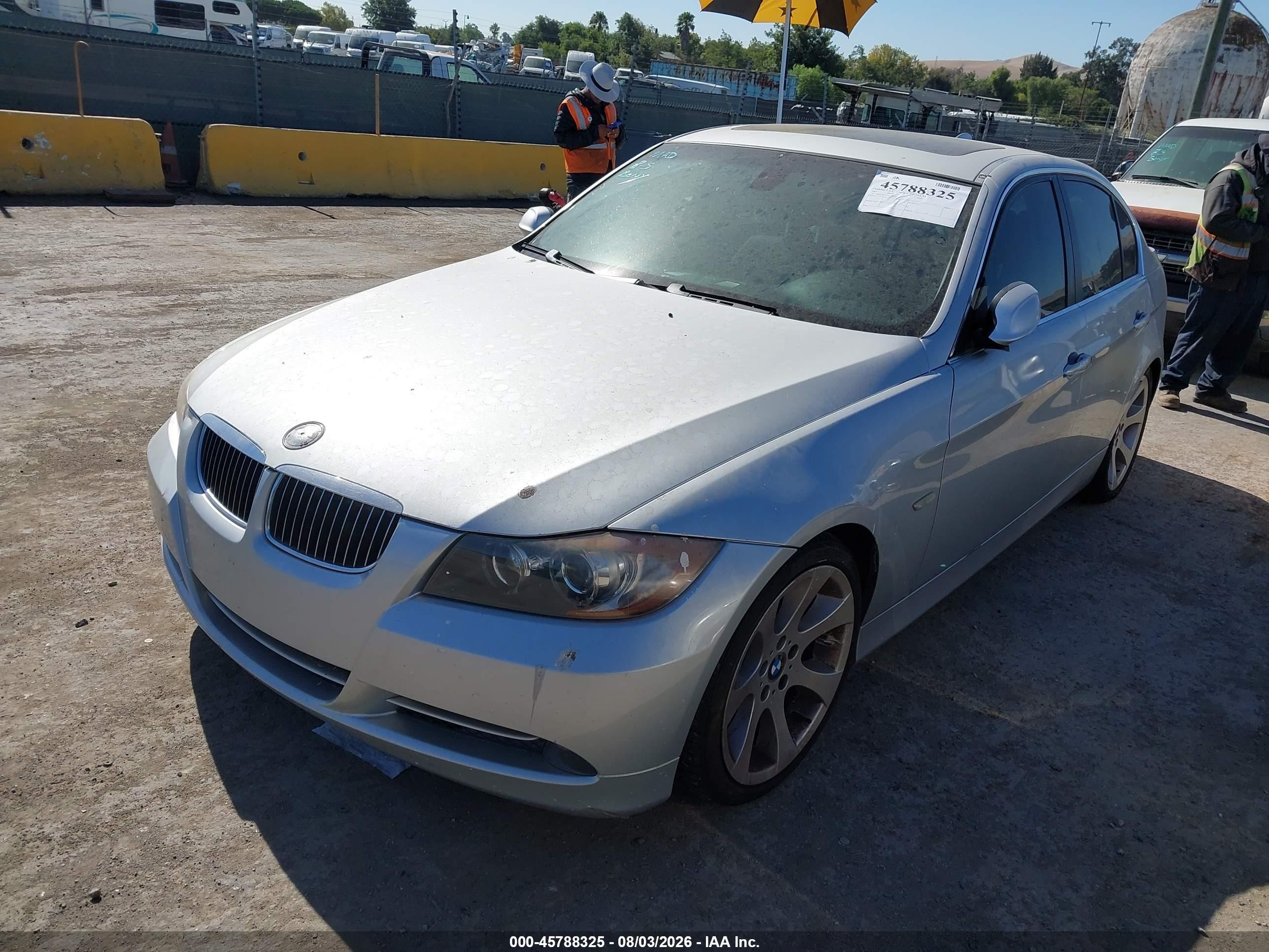 2007 Bmw 335i   Silver vin: WBAVB73507PA88338