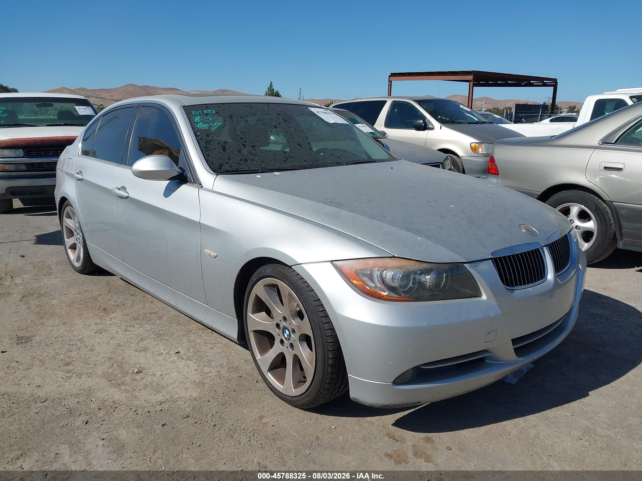 2007 Bmw 335i   Silver vin: WBAVB73507PA88338