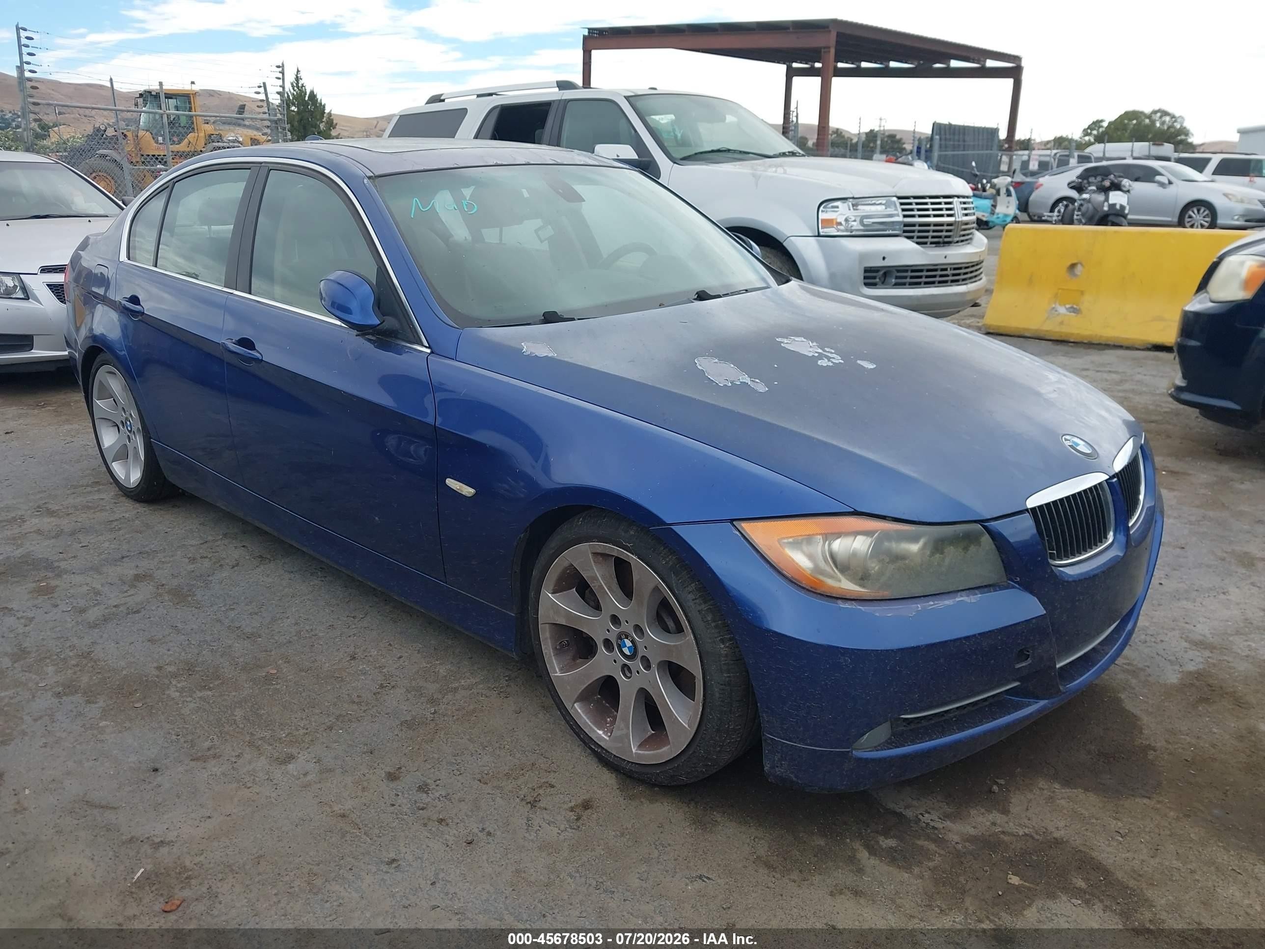 2007 Bmw 335i   Blue vin: WBAVB73507VH21576