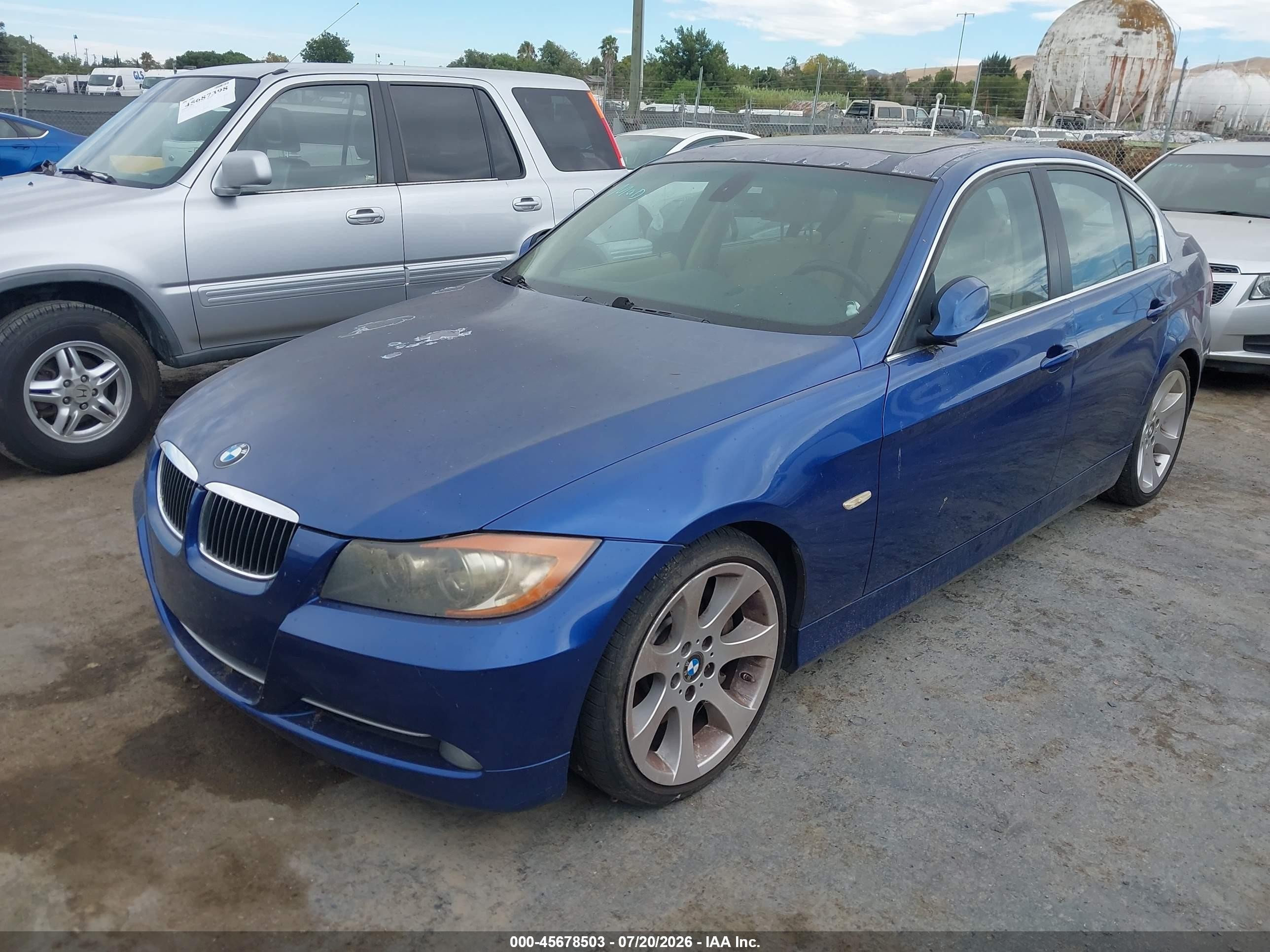 2007 Bmw 335i   Blue vin: WBAVB73507VH21576