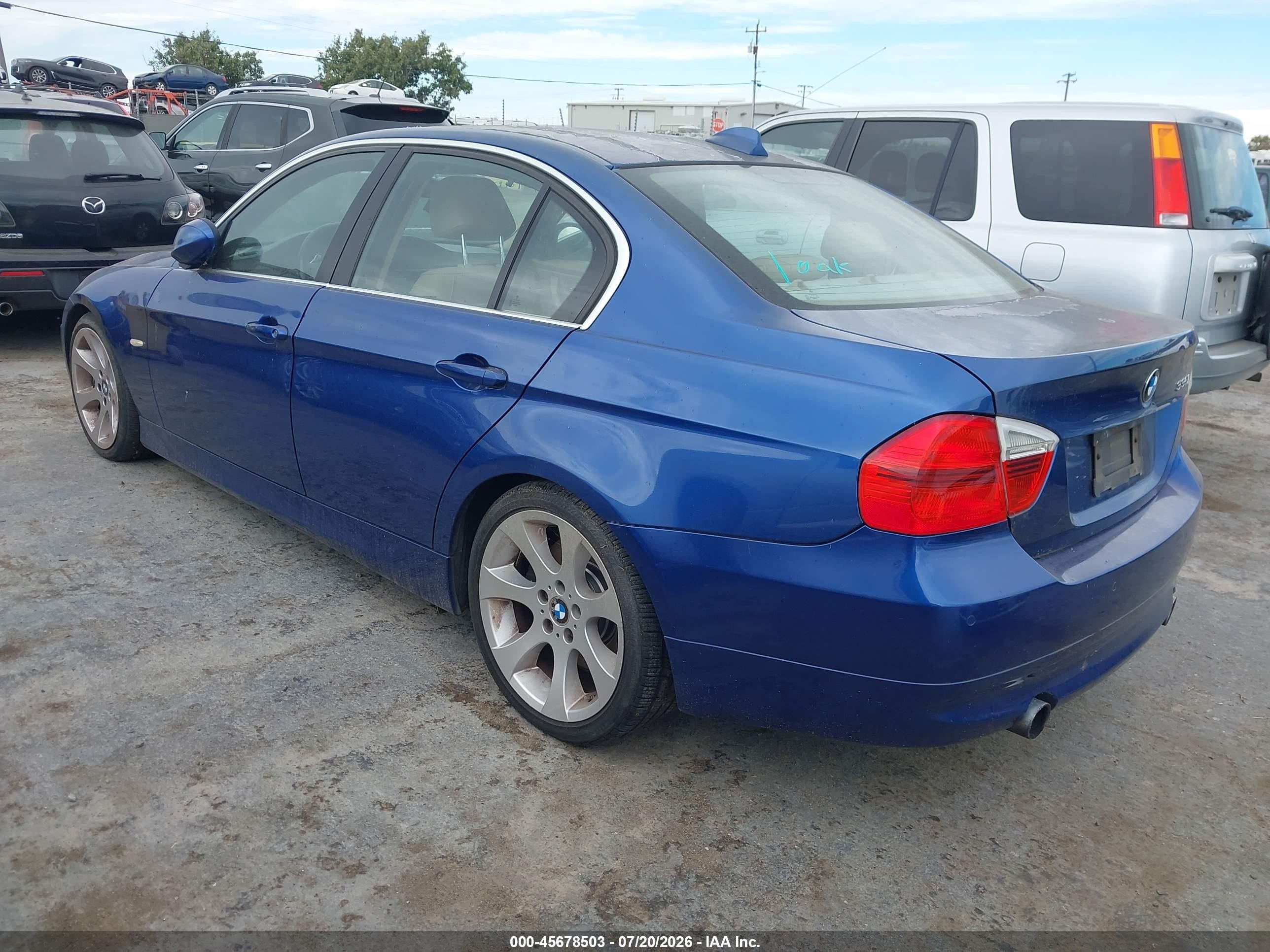 2007 Bmw 335i   Blue vin: WBAVB73507VH21576