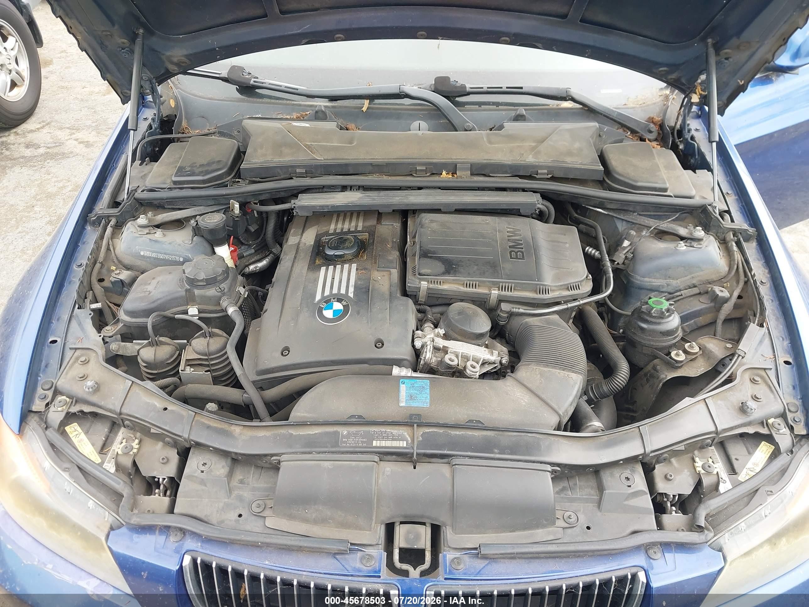 2007 Bmw 335i   Blue vin: WBAVB73507VH21576