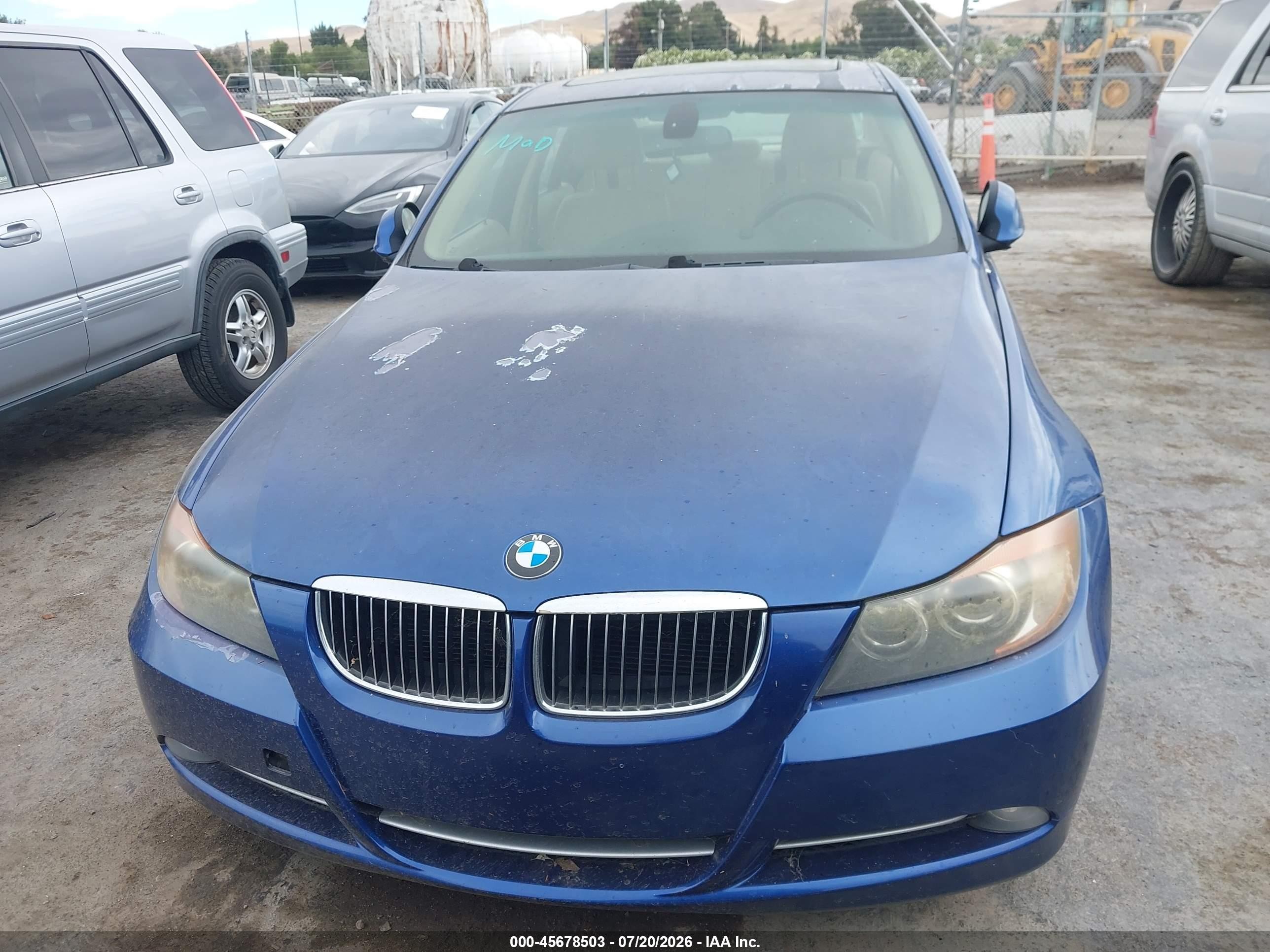 2007 Bmw 335i   Blue vin: WBAVB73507VH21576