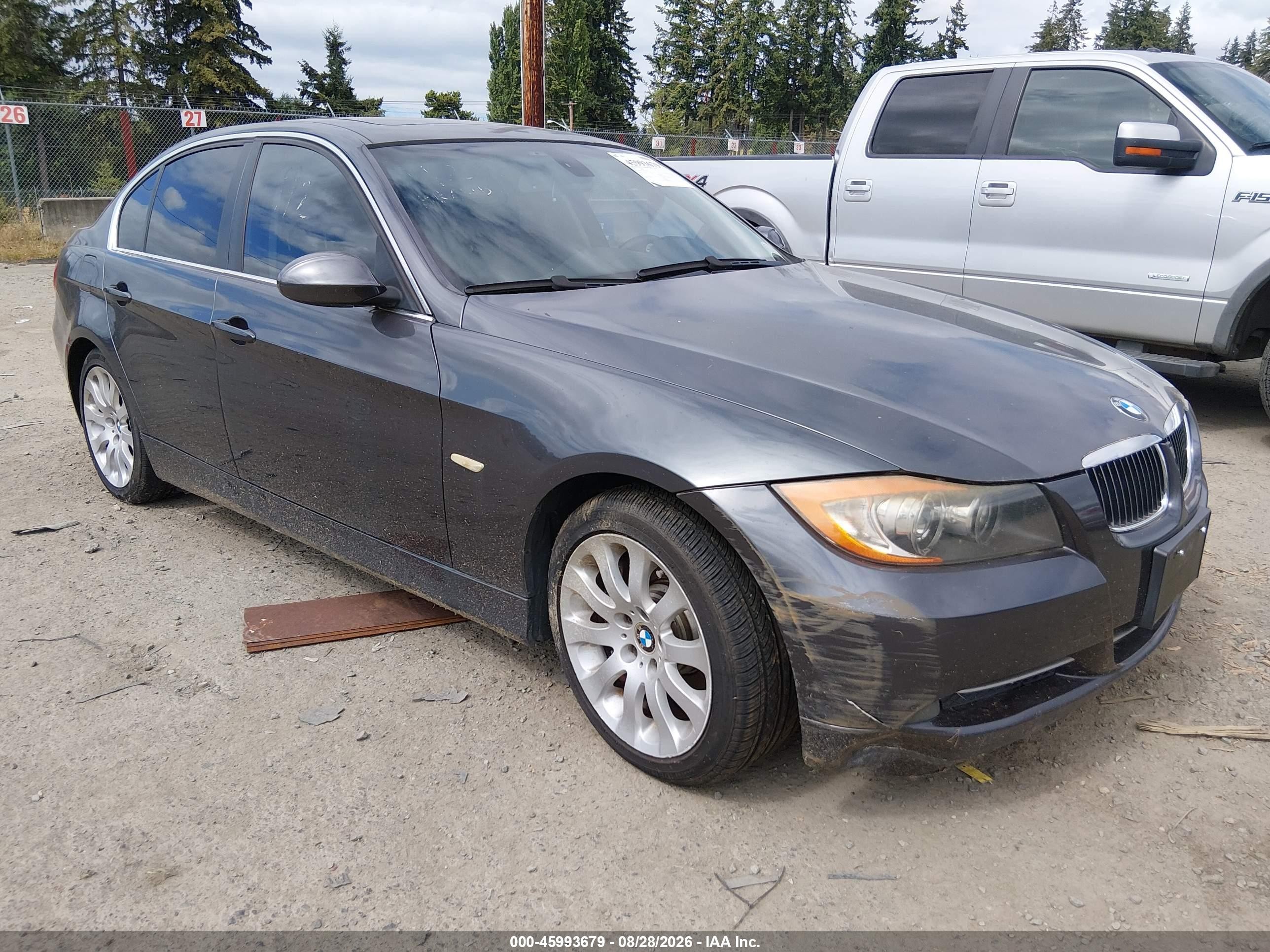 2008 Bmw 335 I Gray vin: WBAVB73518VH25010