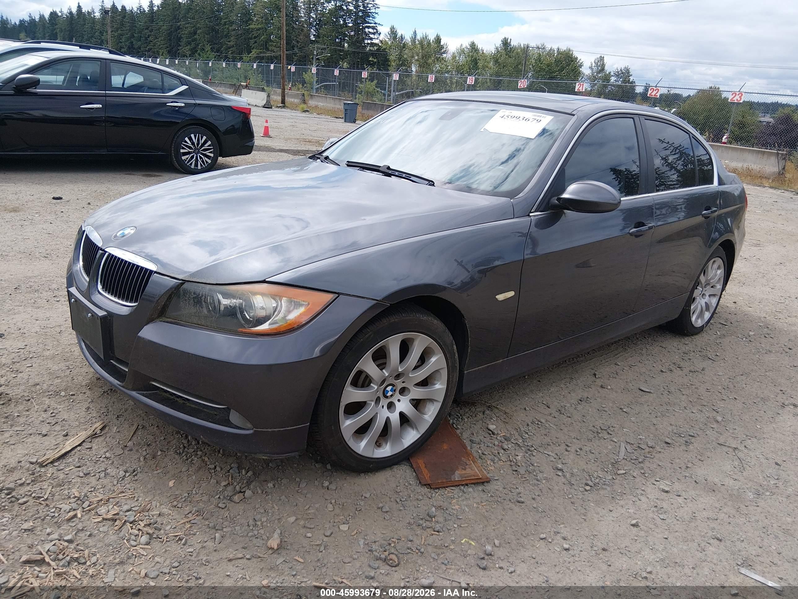 2008 Bmw 335 I Gray vin: WBAVB73518VH25010