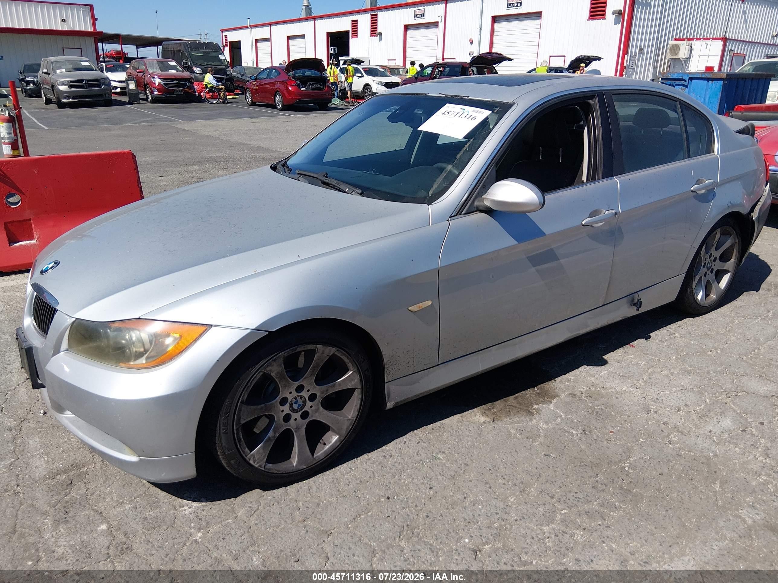 2007 Bmw 335i   Silver vin: WBAVB73527KY60803