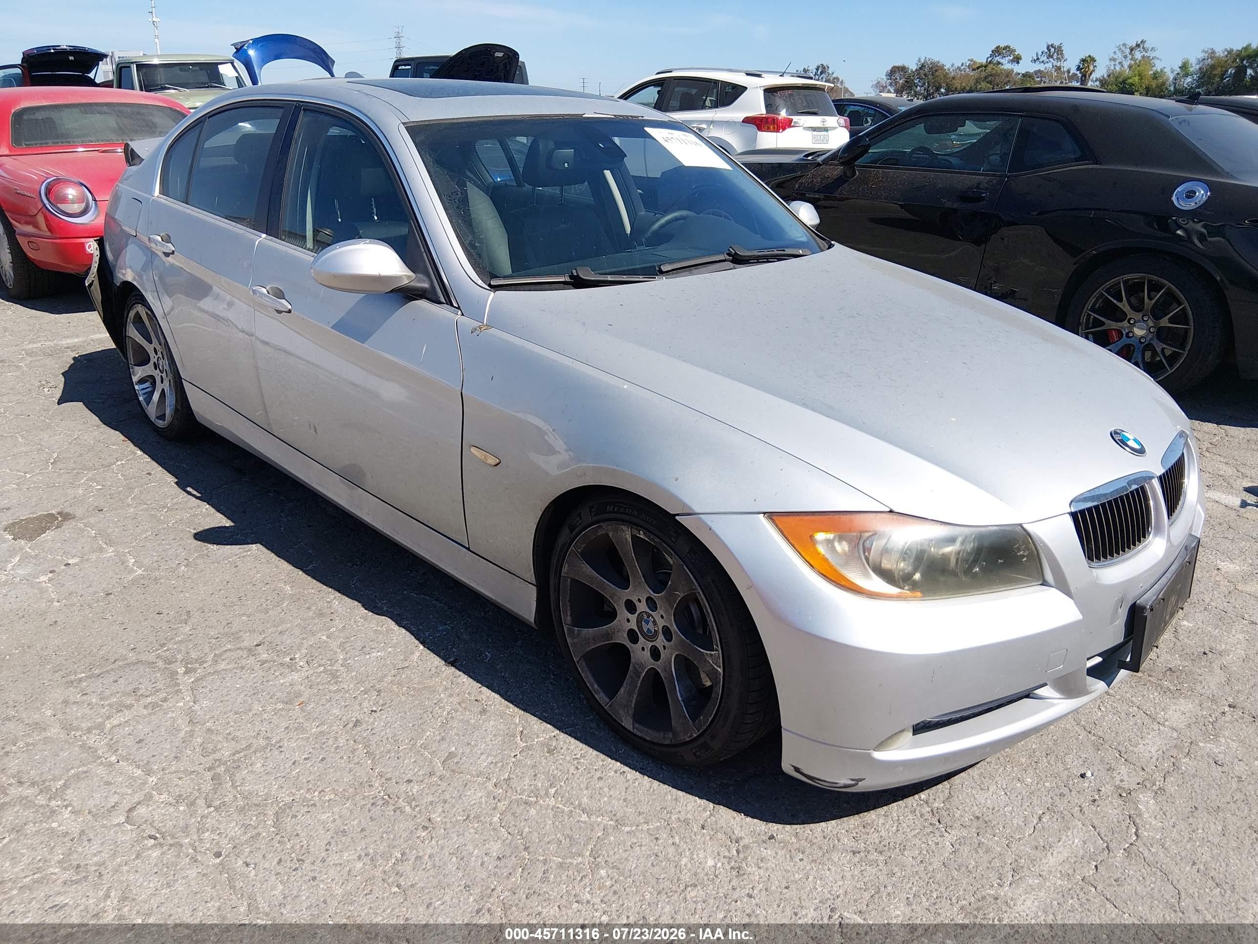 2007 Bmw 335i   Silver vin: WBAVB73527KY60803