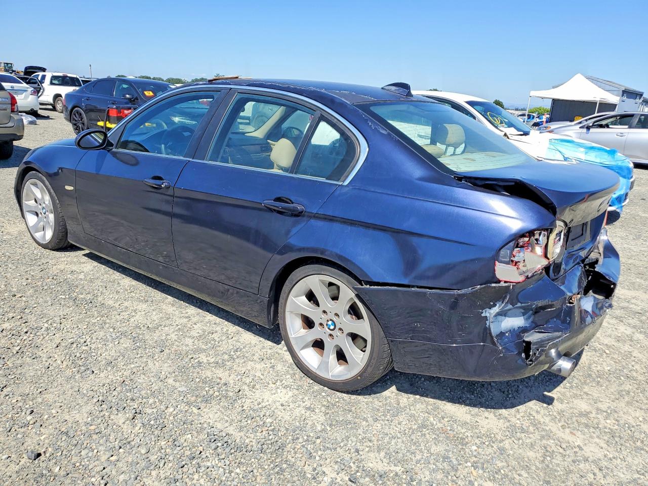 2007 Bmw 335 I Blue vin: WBAVB73527P100373