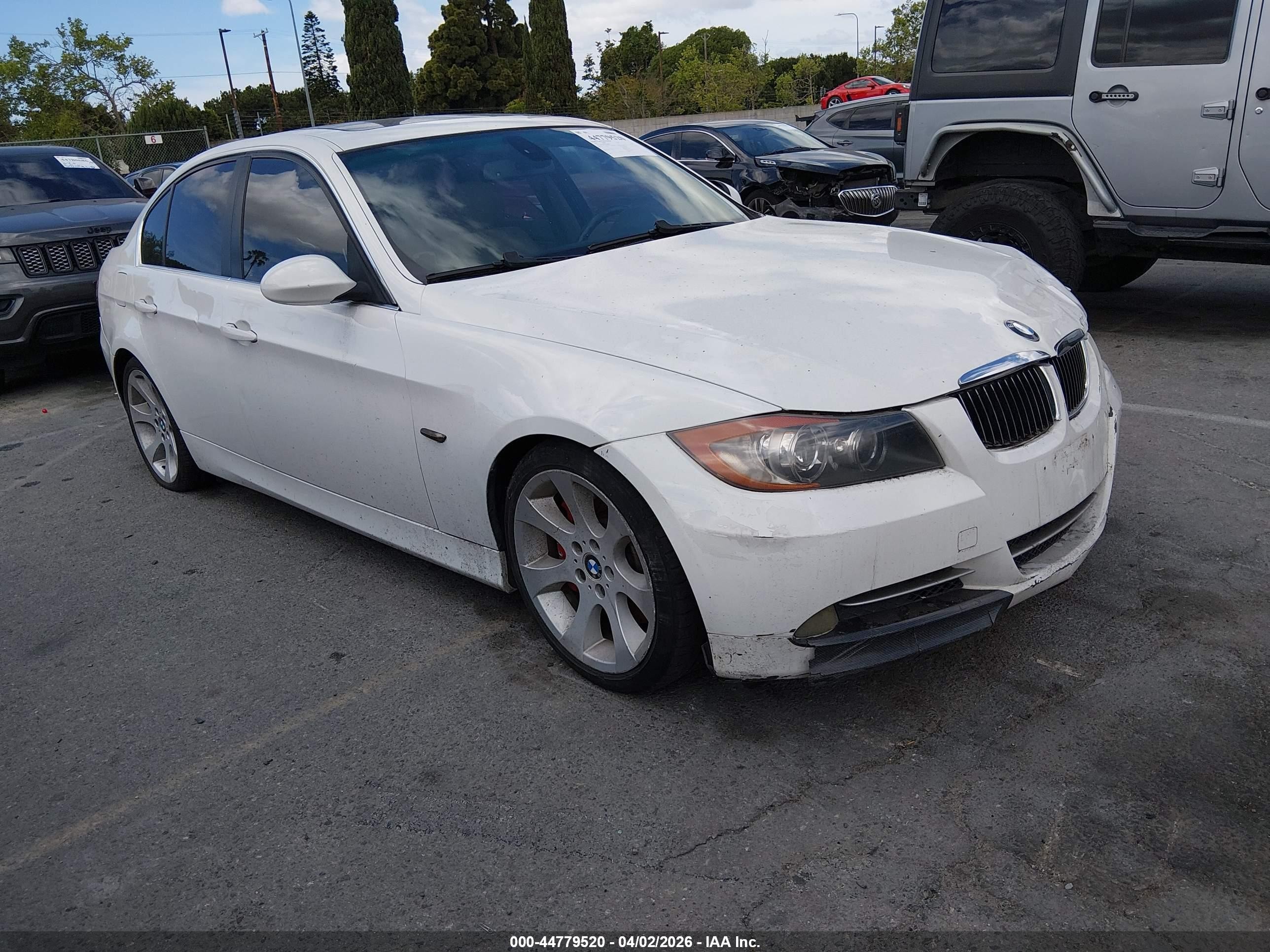 2007 Bmw 335i   White vin: WBAVB73527PA89913
