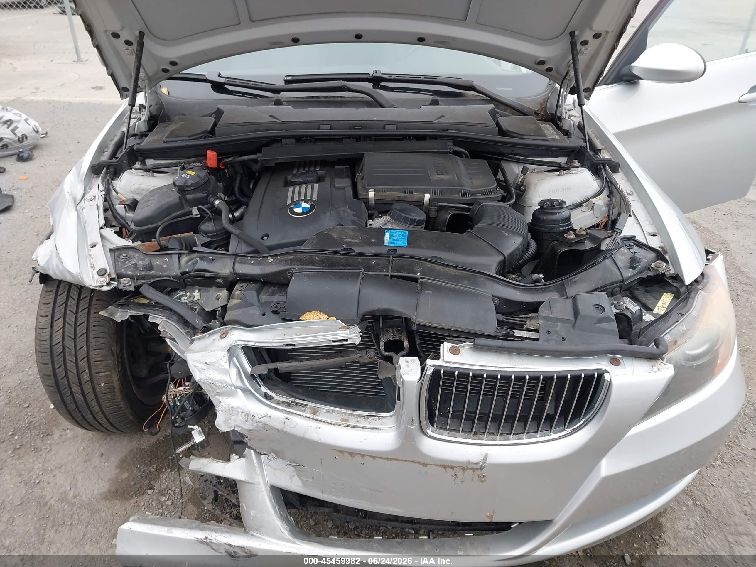 2007 Bmw 335i   Серебряный vin: WBAVB73527VF53035