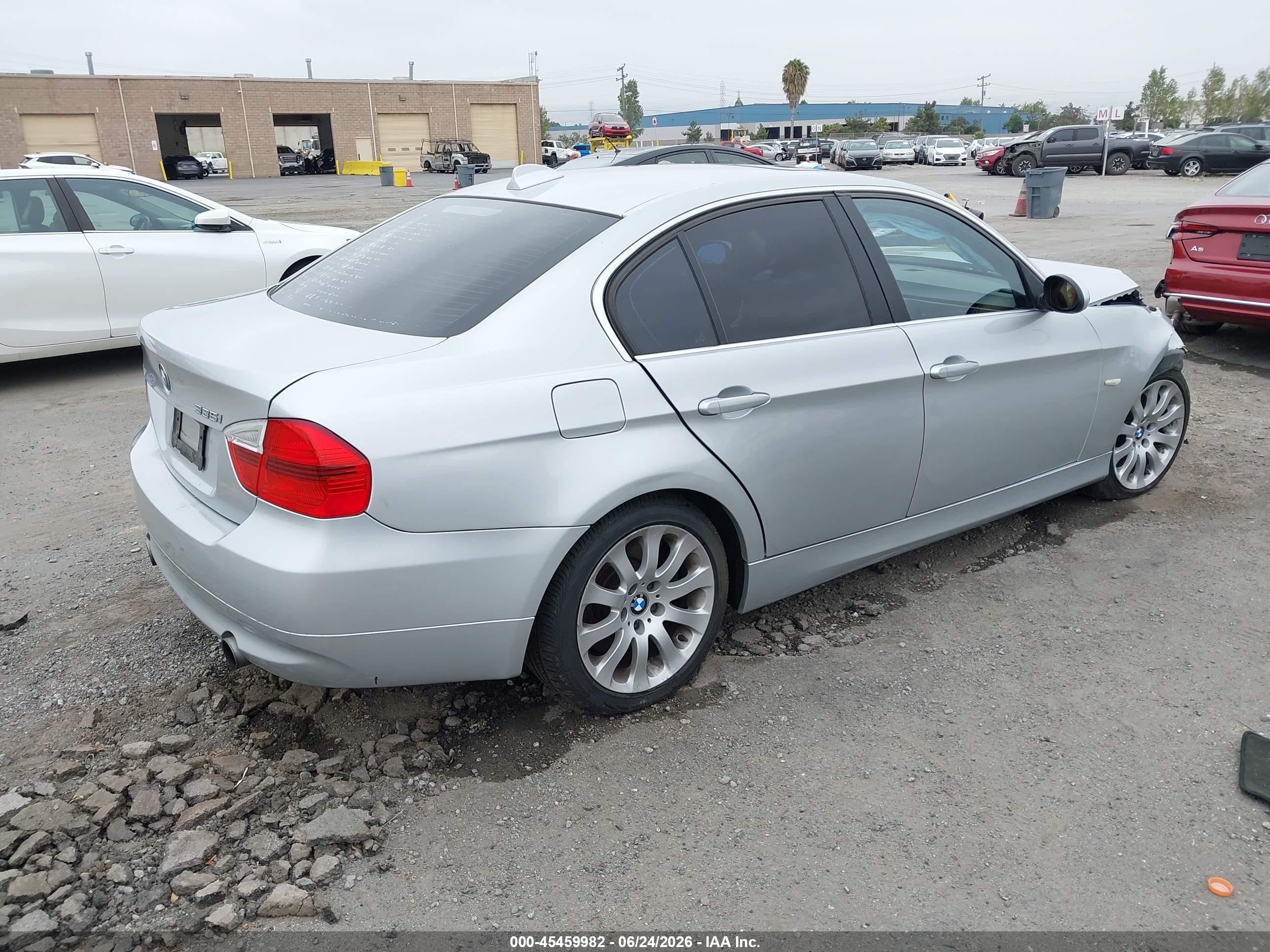 2007 Bmw 335i   Серебряный vin: WBAVB73527VF53035