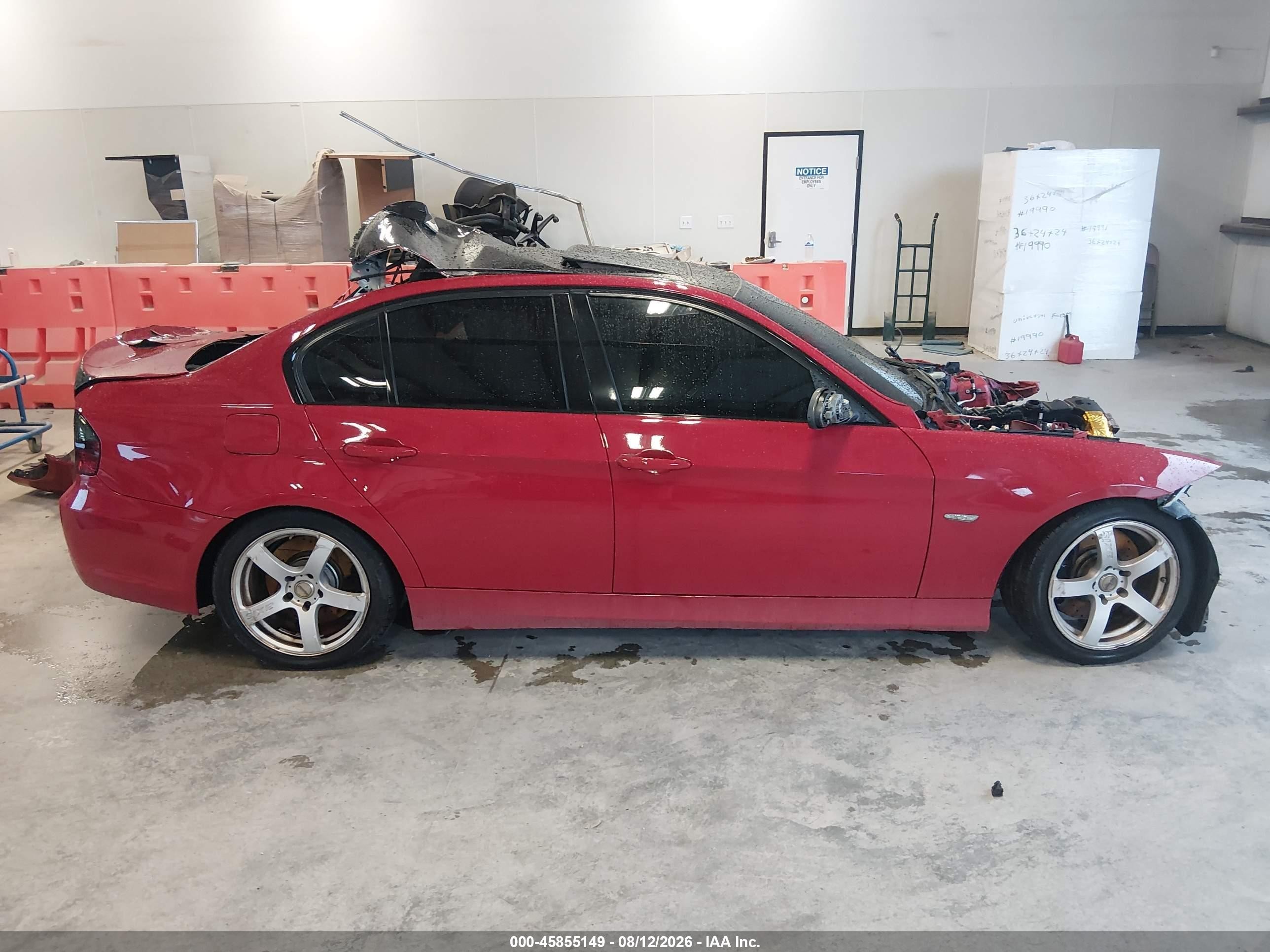 2007 Bmw 335i   Красный vin: WBAVB73537VF51648