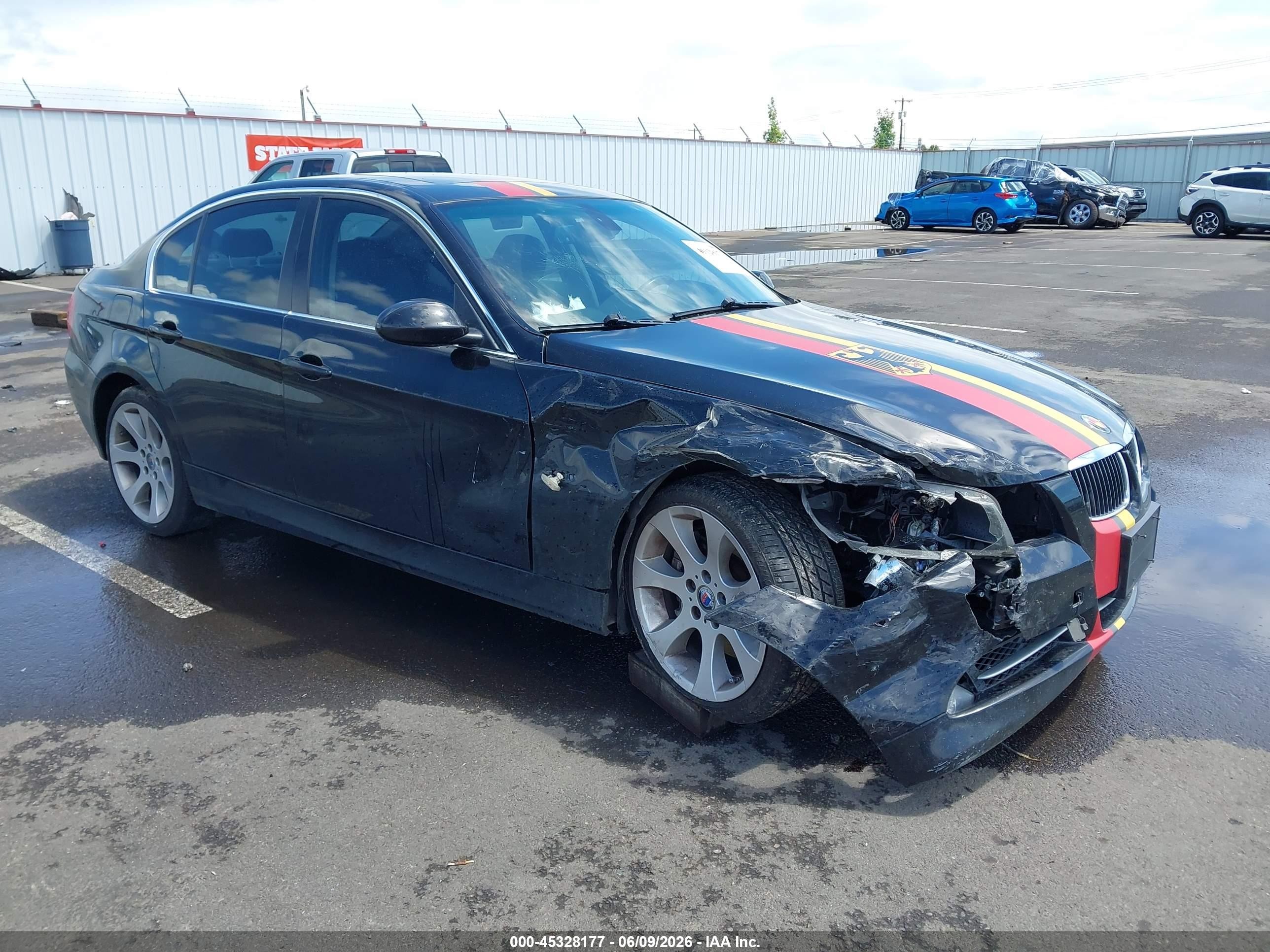 2007 Bmw 335i   Black vin: WBAVB73547VH22522