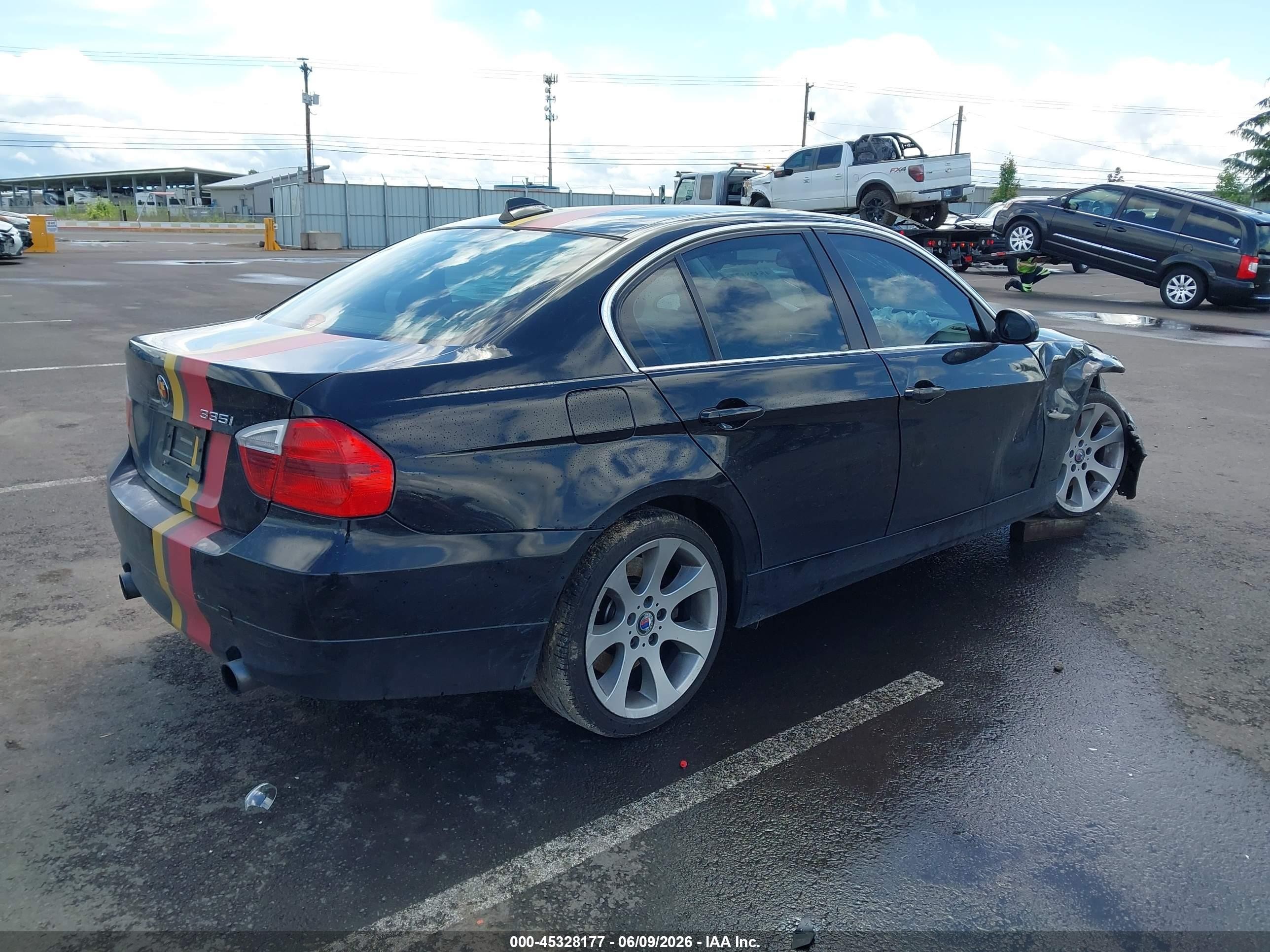 2007 Bmw 335i   Black vin: WBAVB73547VH22522