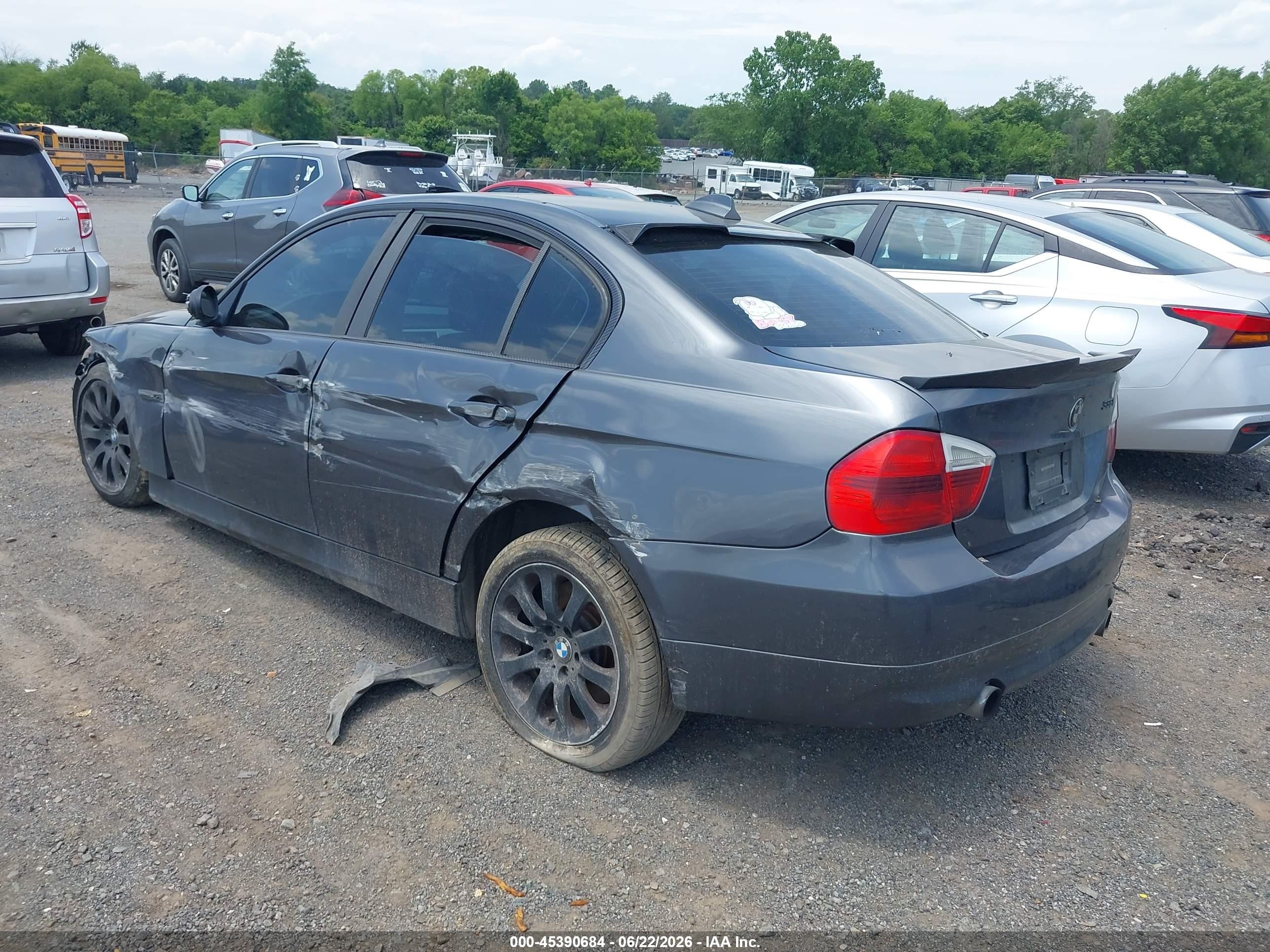 2007 Bmw 335i   Gray vin: WBAVB73557P100027