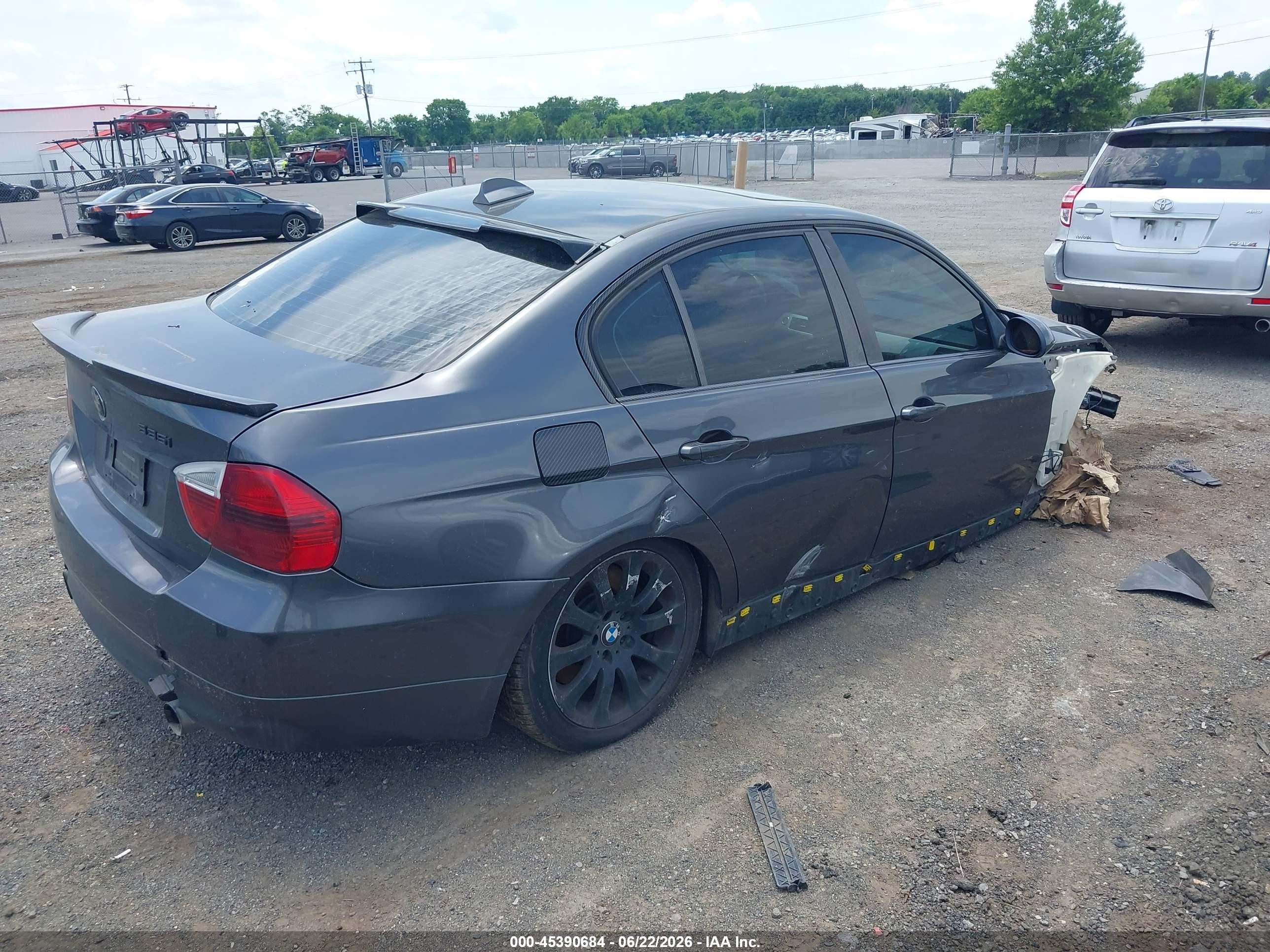 2007 Bmw 335i   Gray vin: WBAVB73557P100027