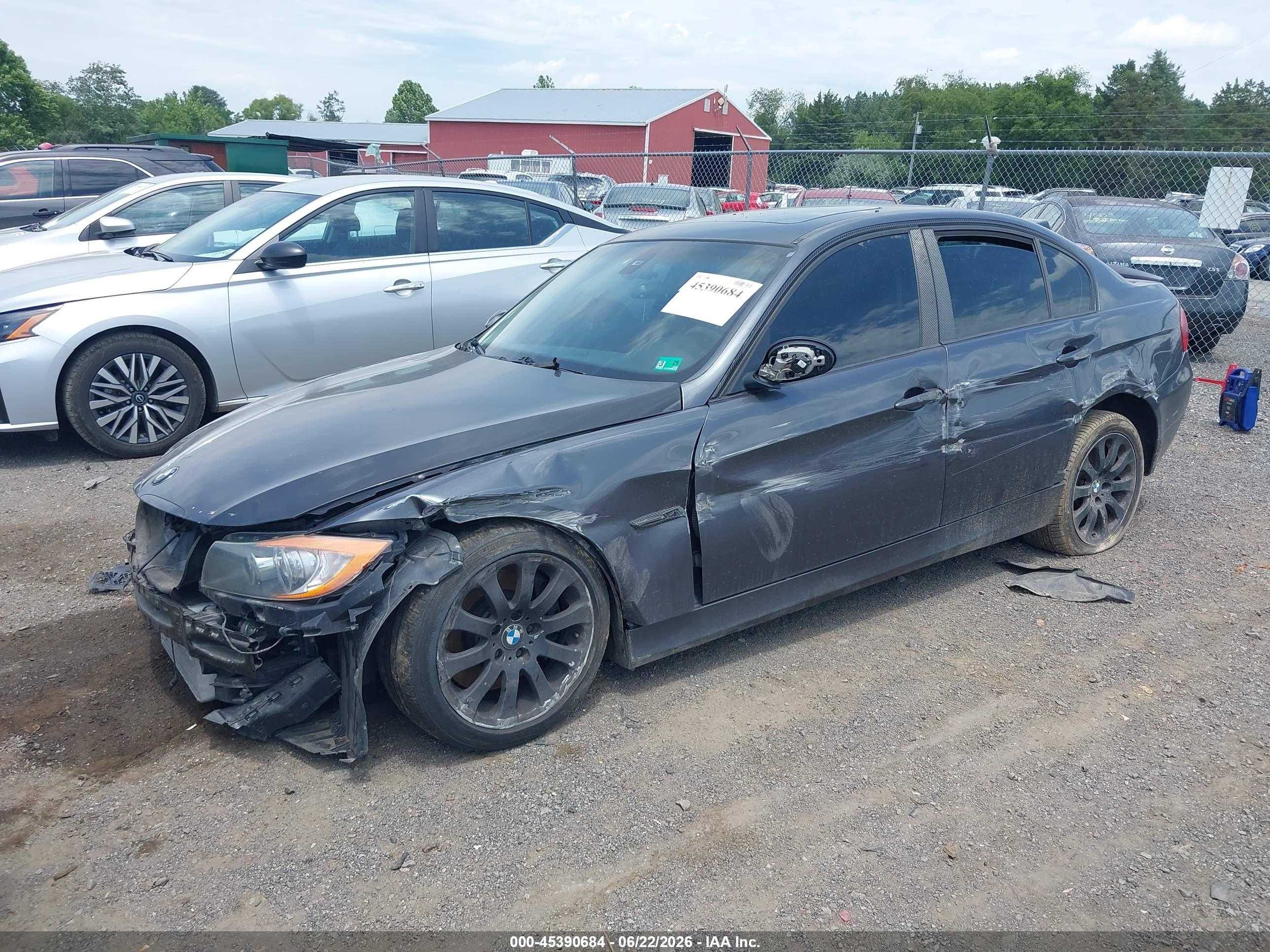2007 Bmw 335i   Gray vin: WBAVB73557P100027