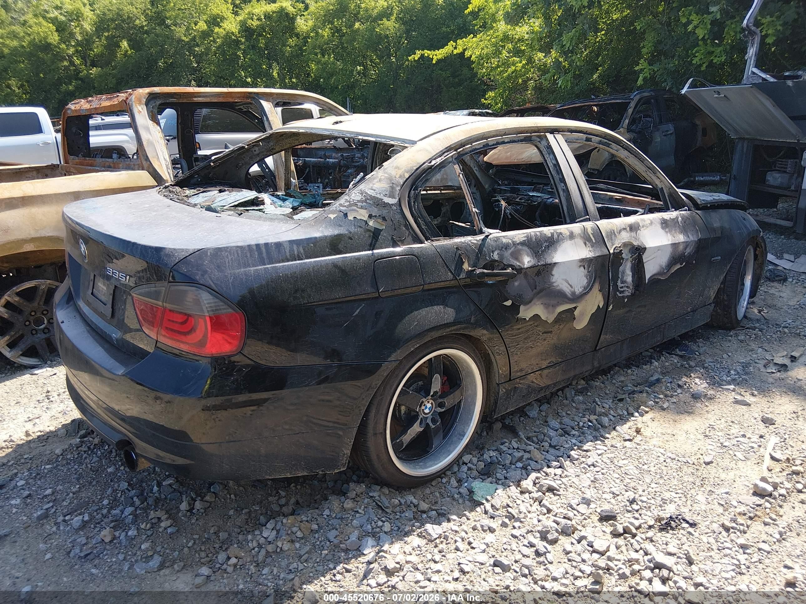 2007 Bmw 335i   Black vin: WBAVB73567VF53328