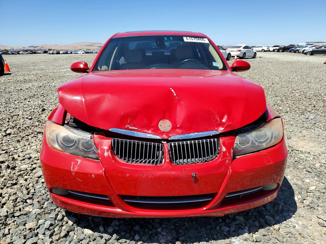 2007 Bmw 335 I Red vin: WBAVB73587KY60840