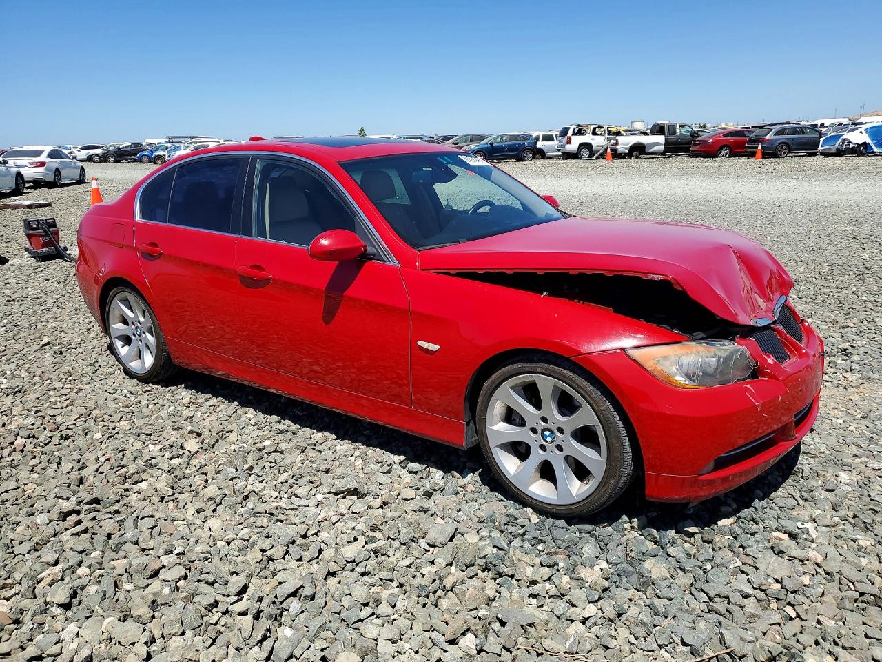 2007 Bmw 335 I Red vin: WBAVB73587KY60840