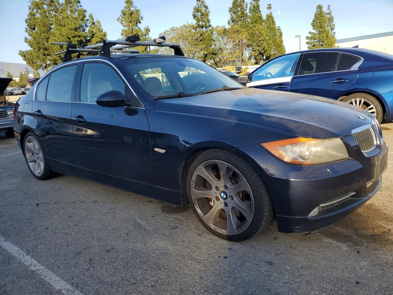 2007 Bmw 335 I Синий vin: WBAVB73587VH23463
