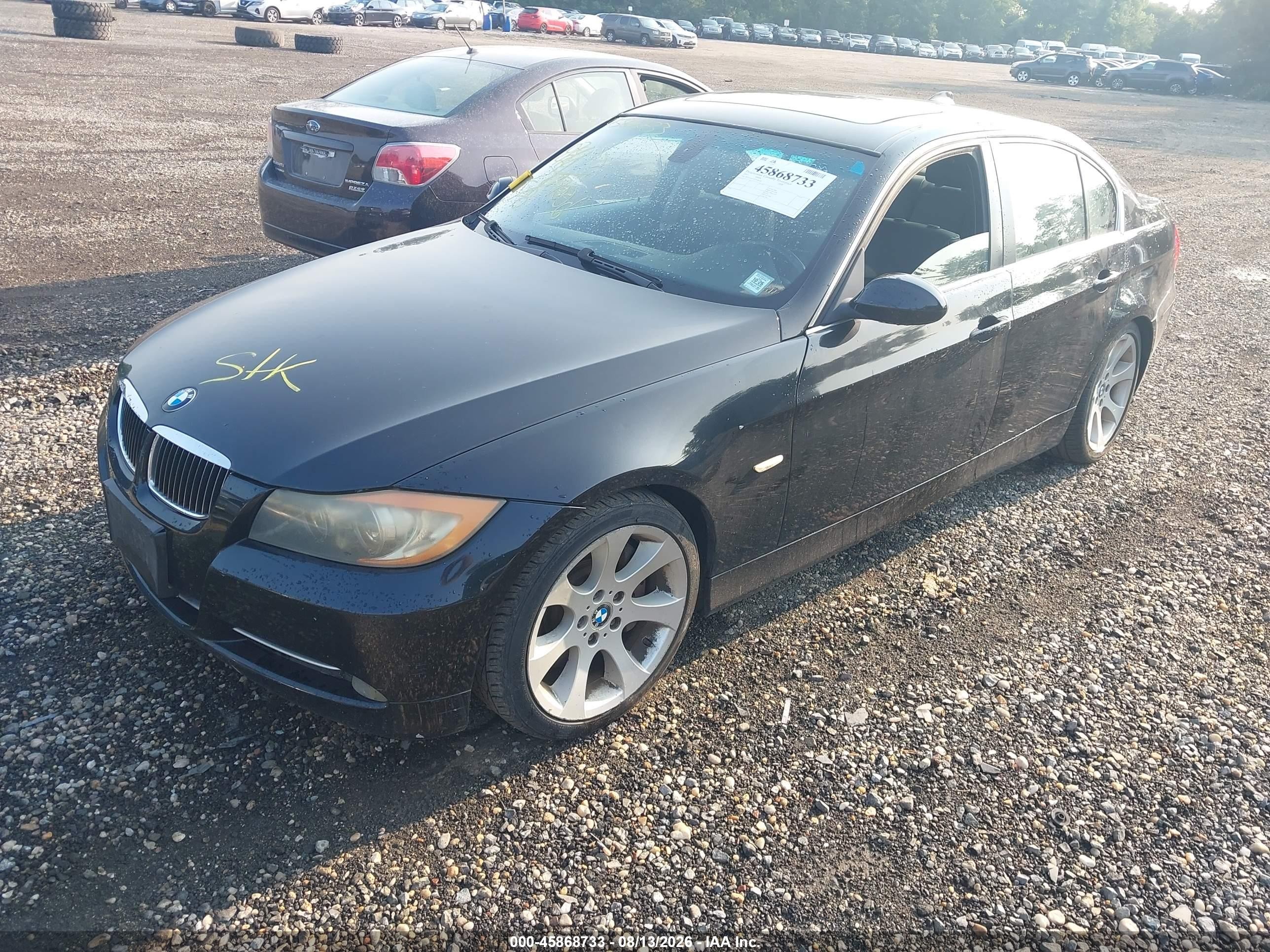 2007 Bmw 335i   Black vin: WBAVB73597PA86989