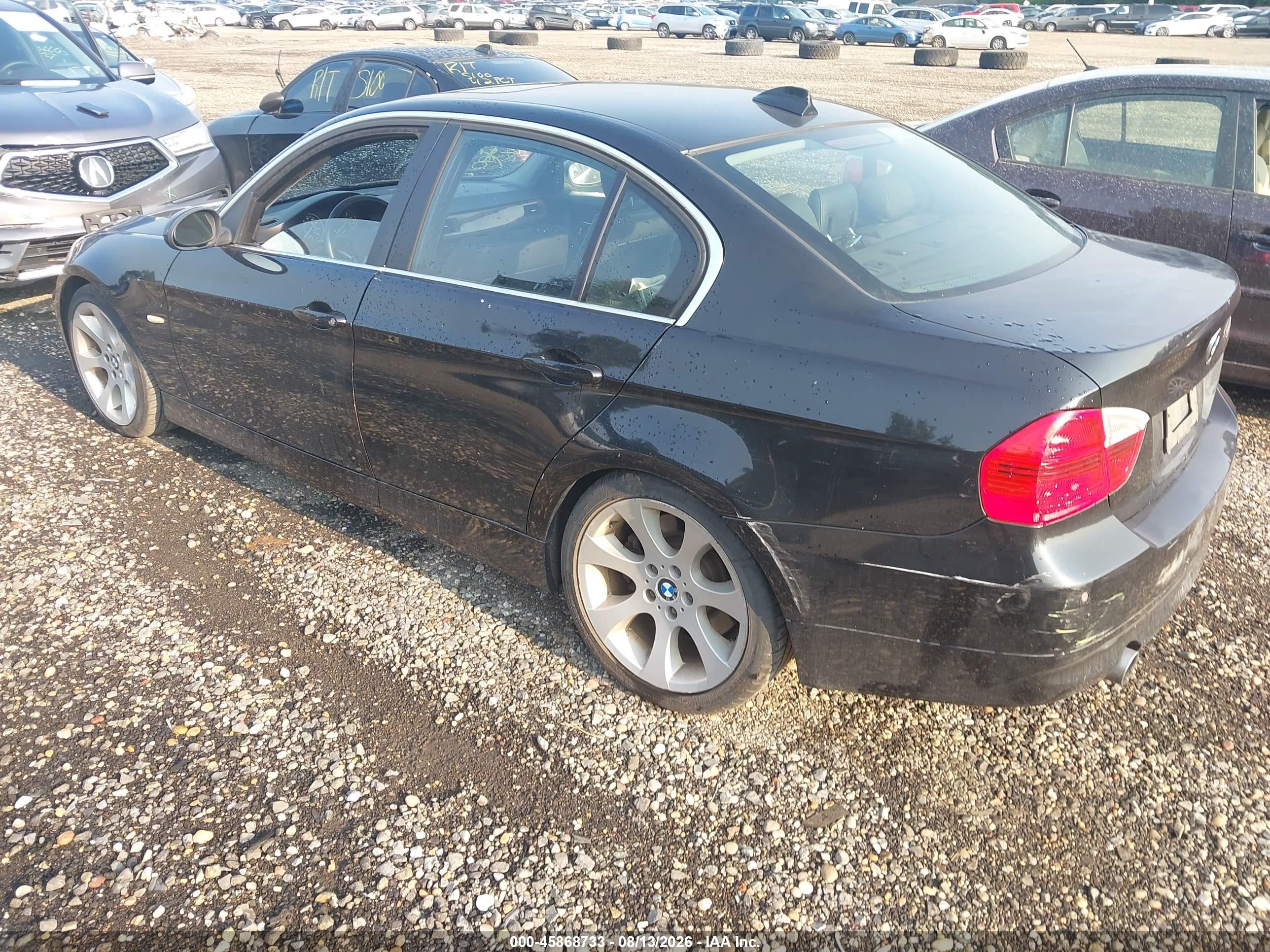 2007 Bmw 335i   Black vin: WBAVB73597PA86989