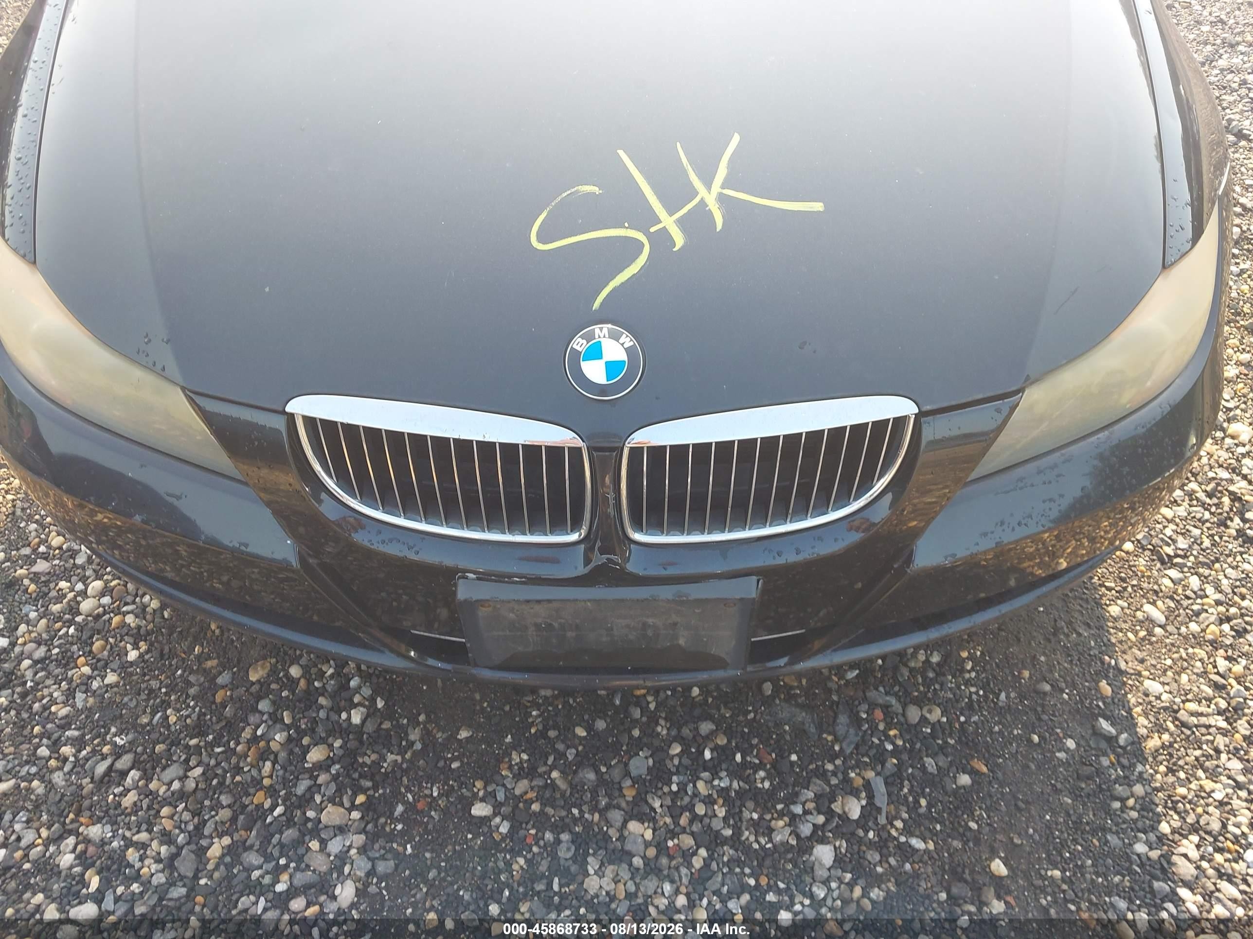 2007 Bmw 335i   Black vin: WBAVB73597PA86989