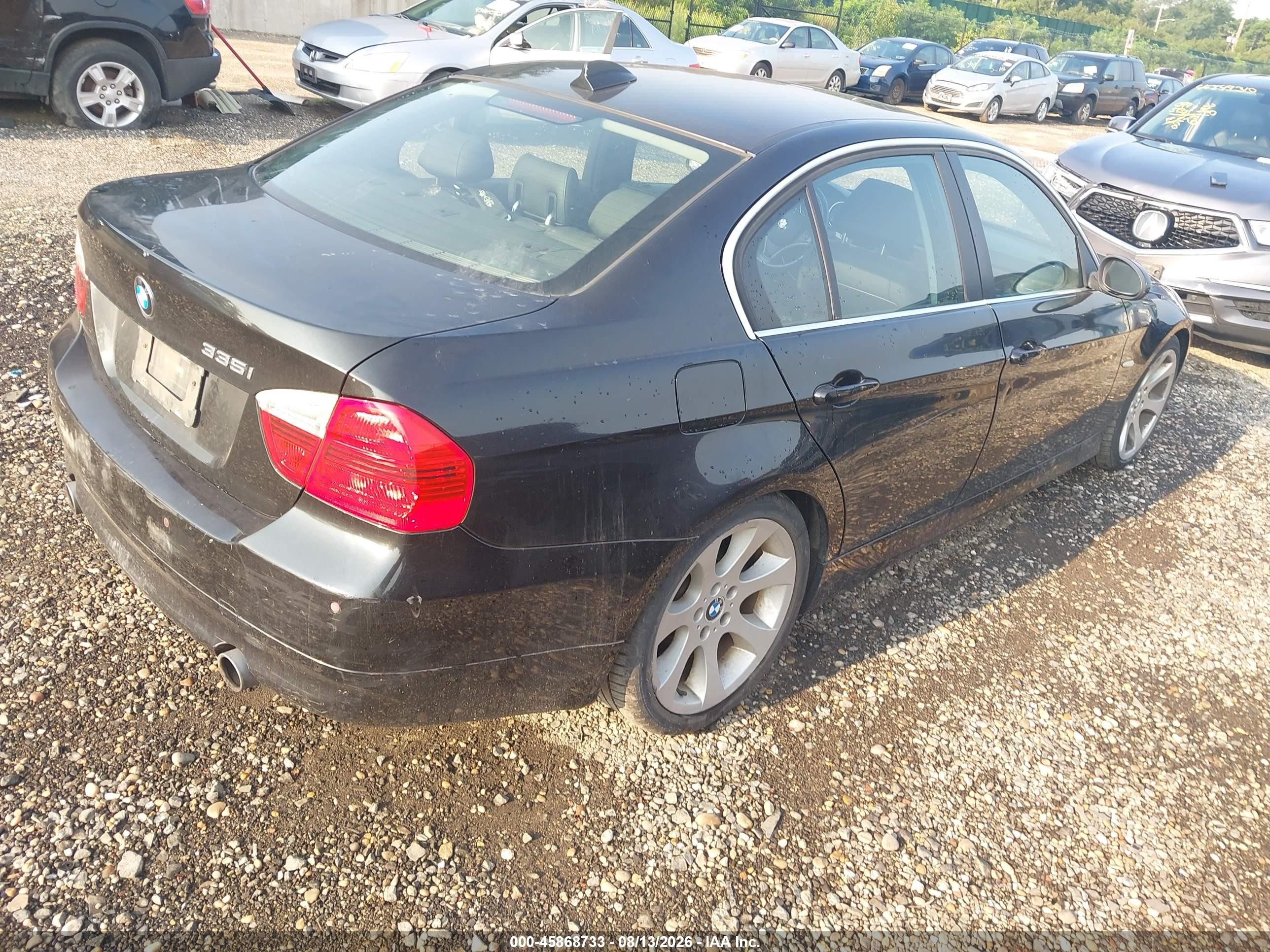 2007 Bmw 335i   Black vin: WBAVB73597PA86989