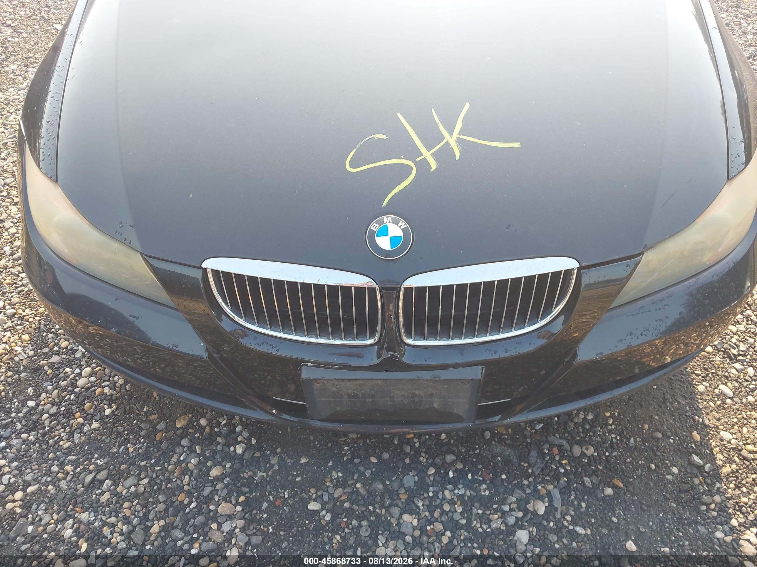 2007 Bmw 335i   Black vin: WBAVB73597PA86989