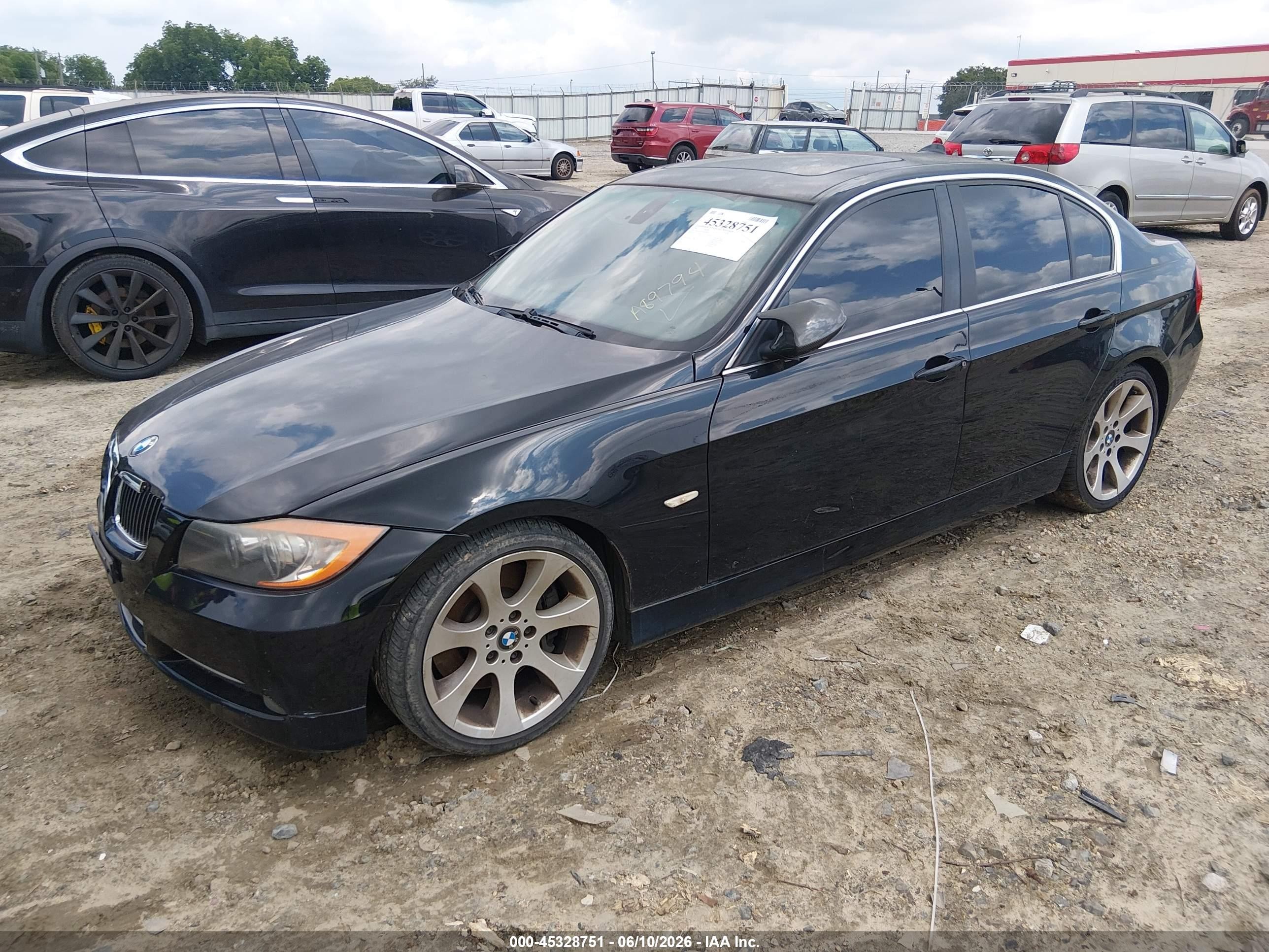 2007 Bmw 335i   Black vin: WBAVB73597PA89794