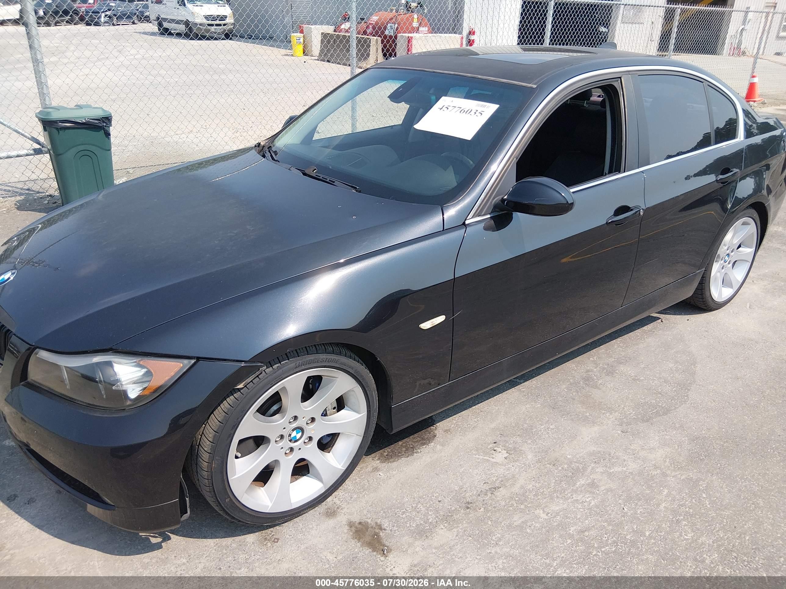 2007 Bmw 335i Black vin: WBAVB73597VF53906
