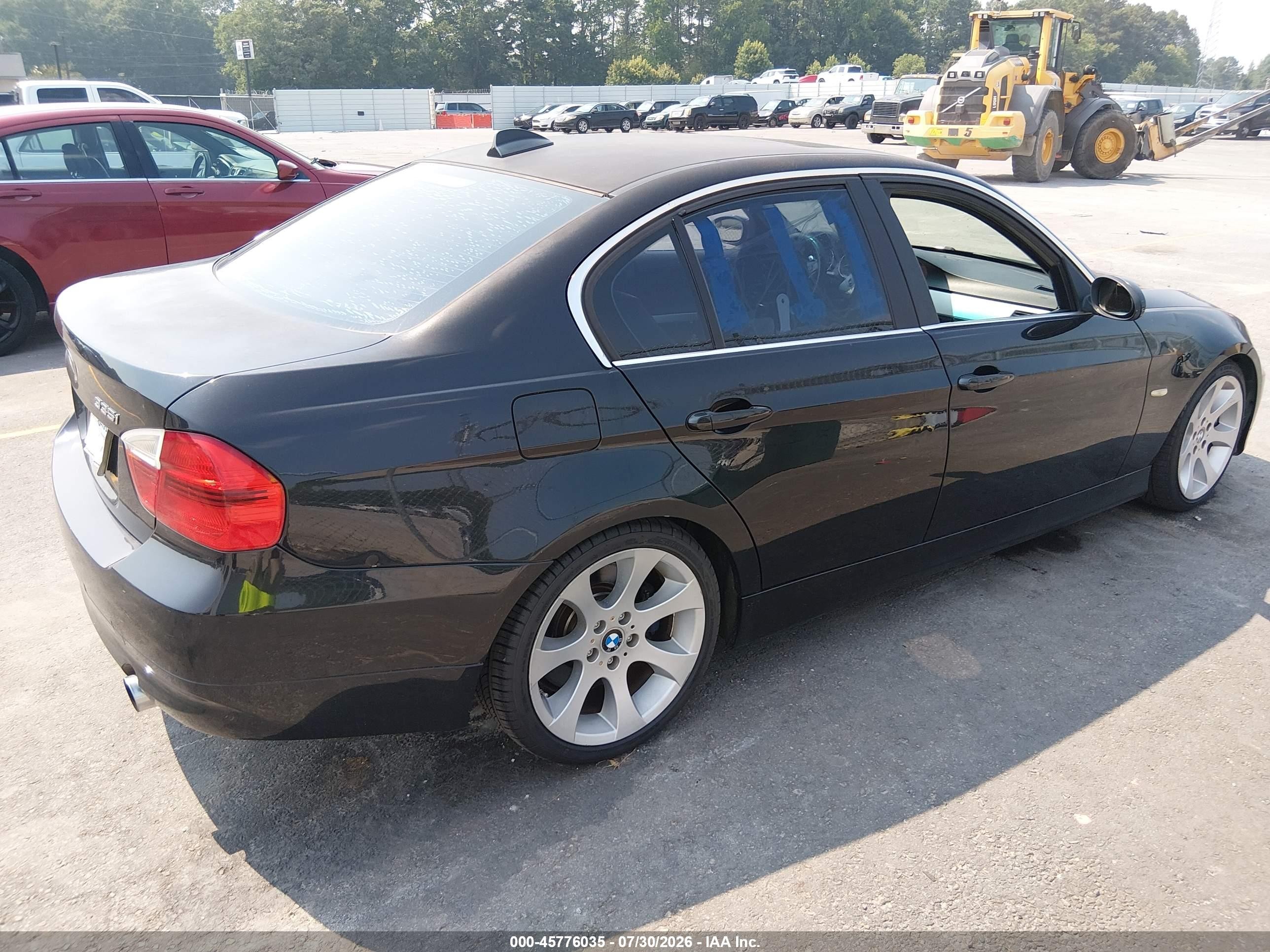 2007 Bmw 335i Black vin: WBAVB73597VF53906