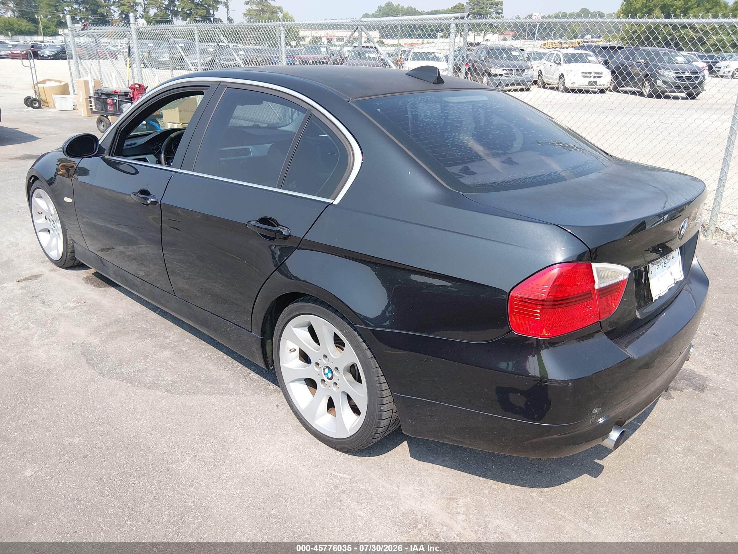 2007 Bmw 335i Black vin: WBAVB73597VF53906