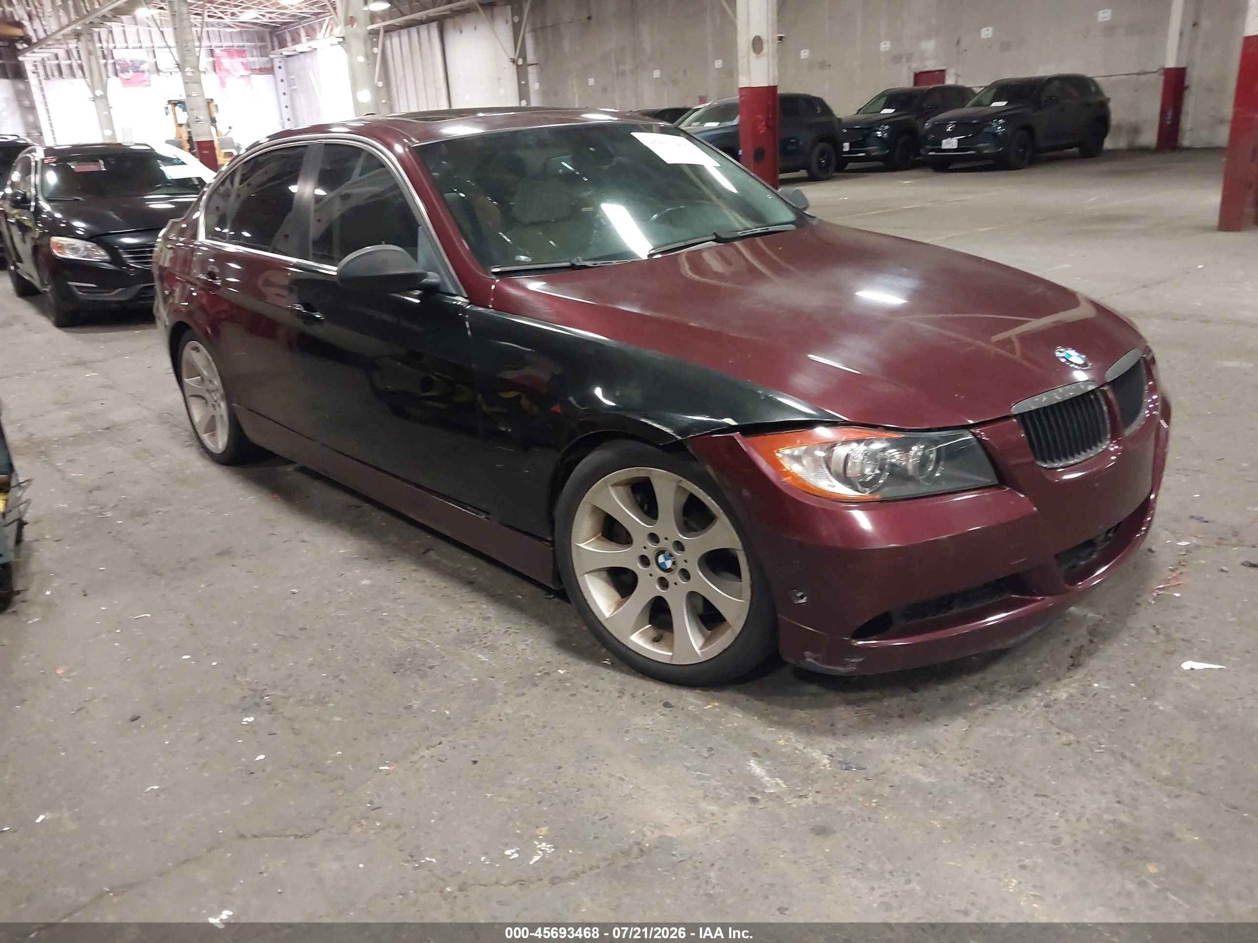 2008 Bmw 335i   Burgundy vin: WBAVB73598VH25224