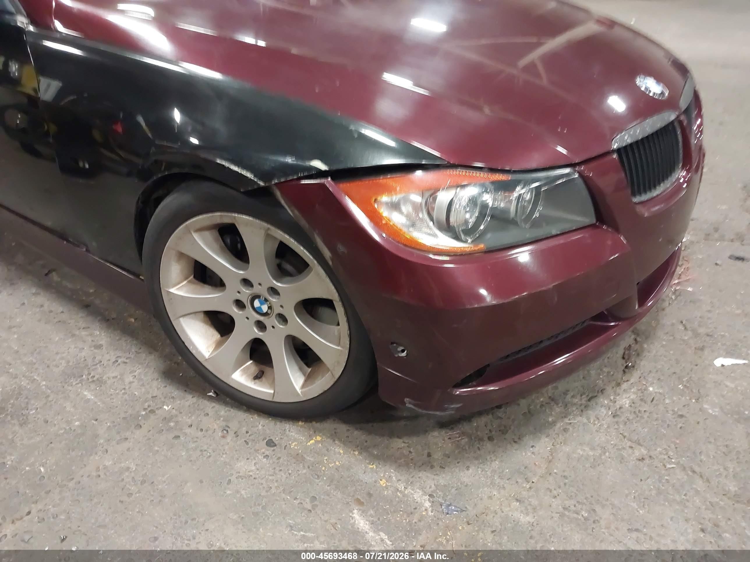 2008 Bmw 335i   Burgundy vin: WBAVB73598VH25224