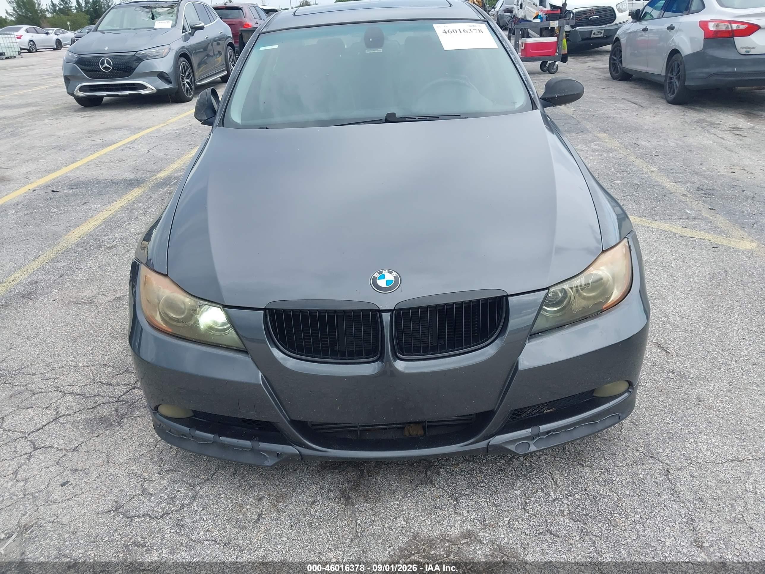2007 Bmw 335i   Gray vin: WBAVB735X7VF52263