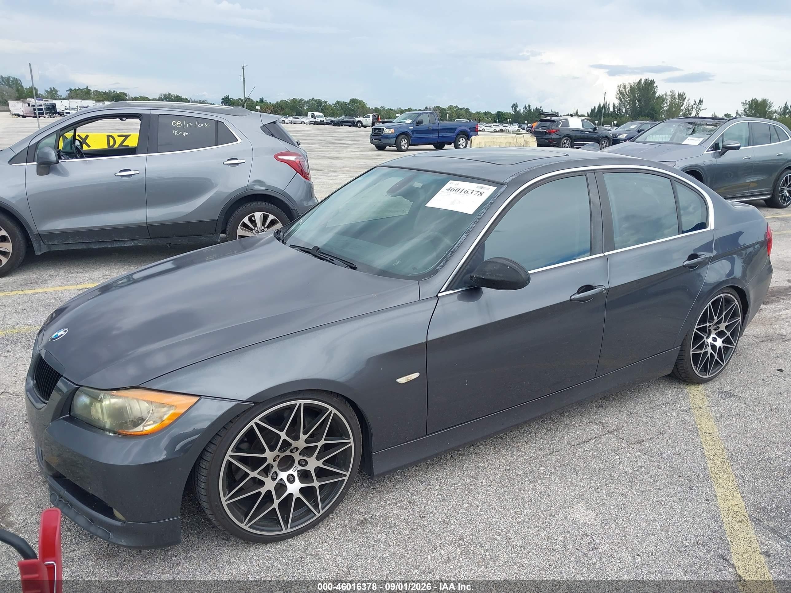 2007 Bmw 335i   Gray vin: WBAVB735X7VF52263