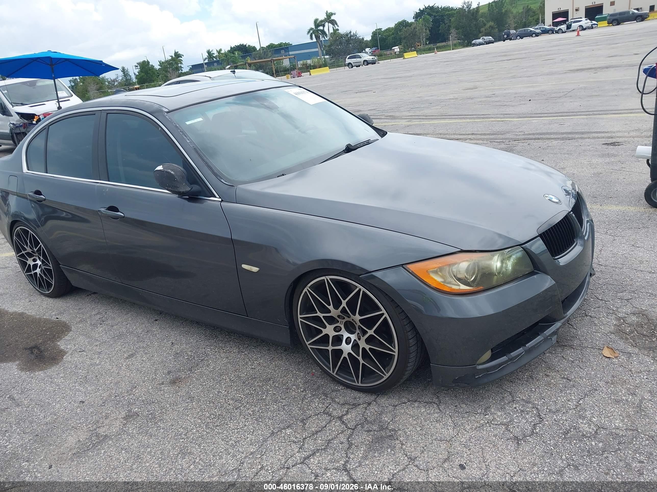 2007 Bmw 335i   Gray vin: WBAVB735X7VF52263