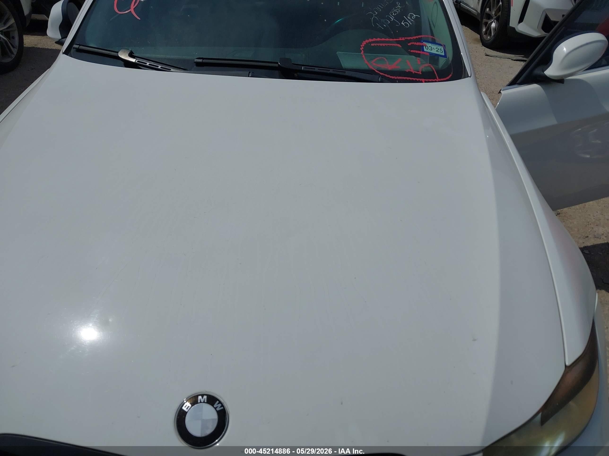 2008 Bmw 335i Белый vin: WBAVB77538NH80097