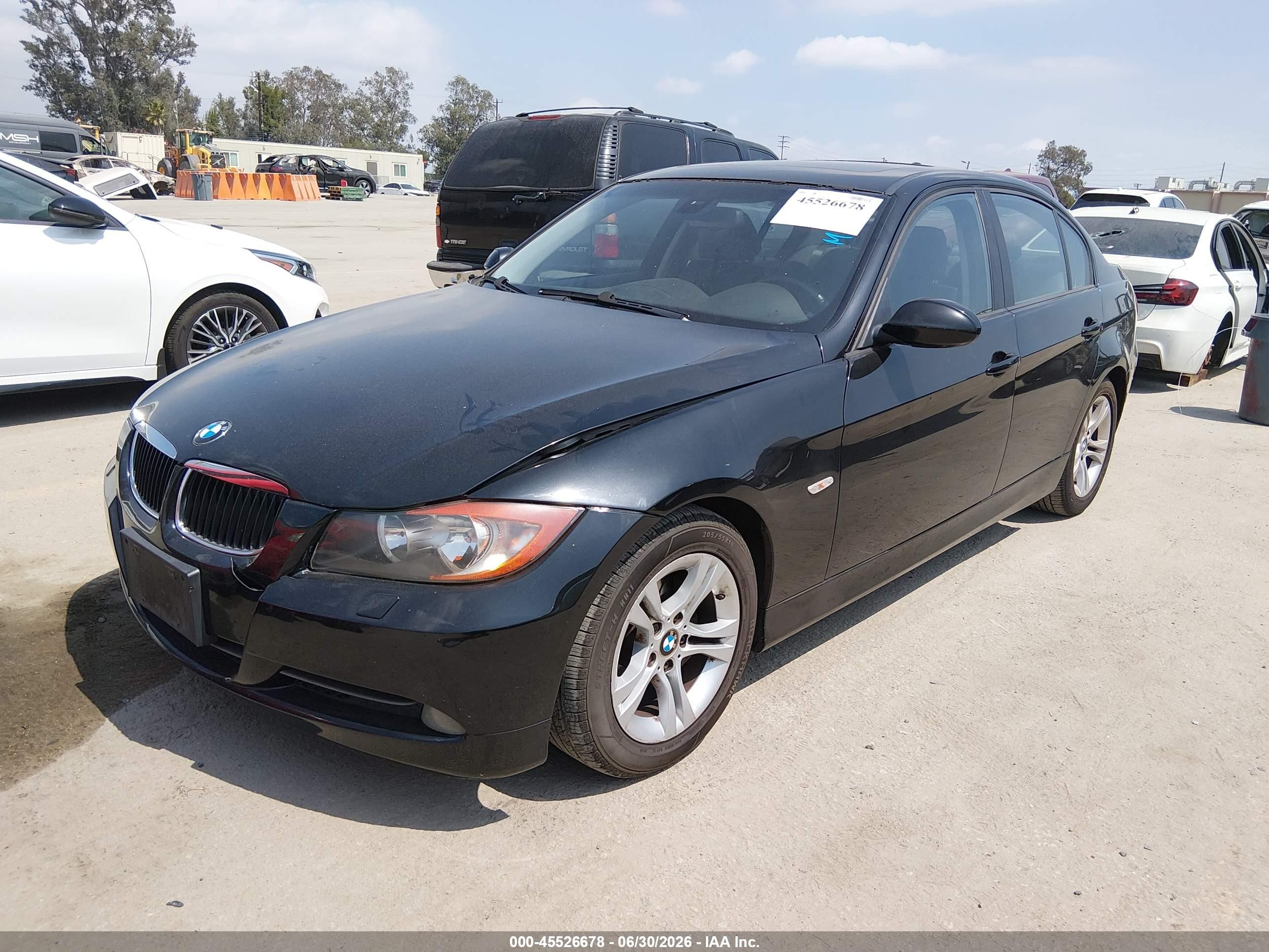 2008 Bmw 328i   Black vin: WBAVC53508F008493