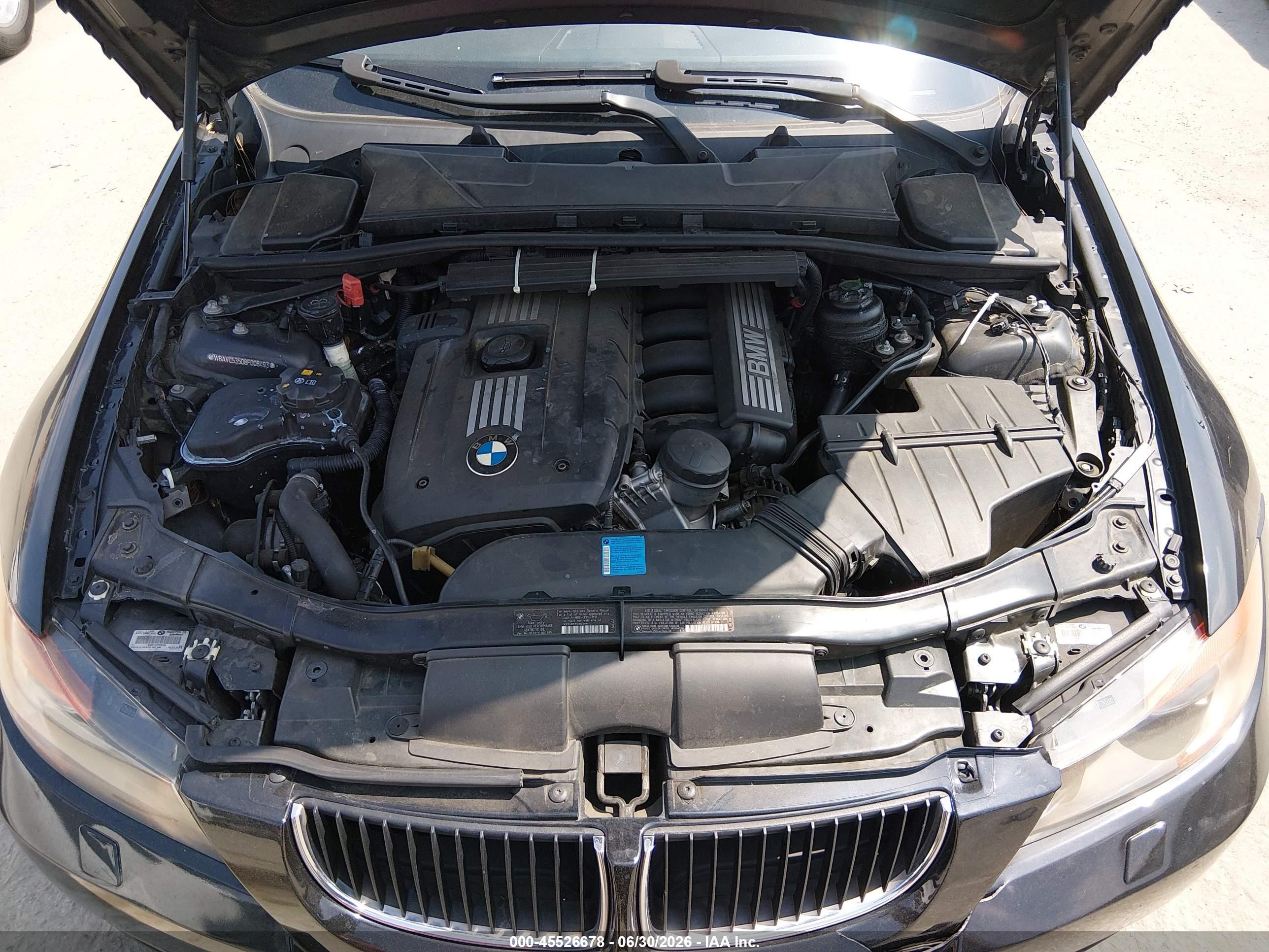 2008 Bmw 328i   Black vin: WBAVC53508F008493