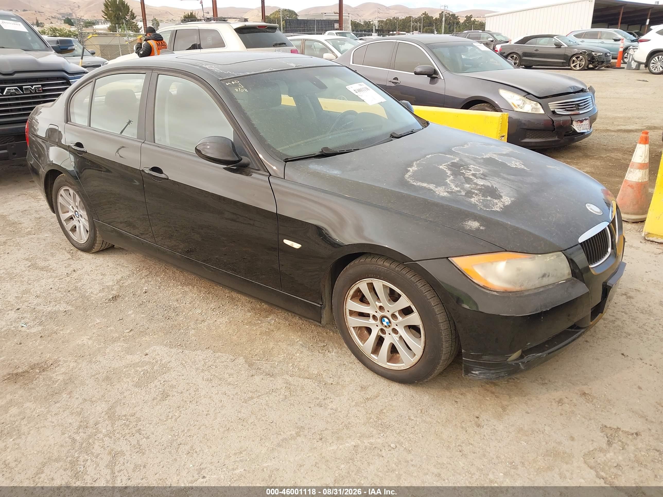 2007 Bmw 328i   Black vin: WBAVC53517FZ71725
