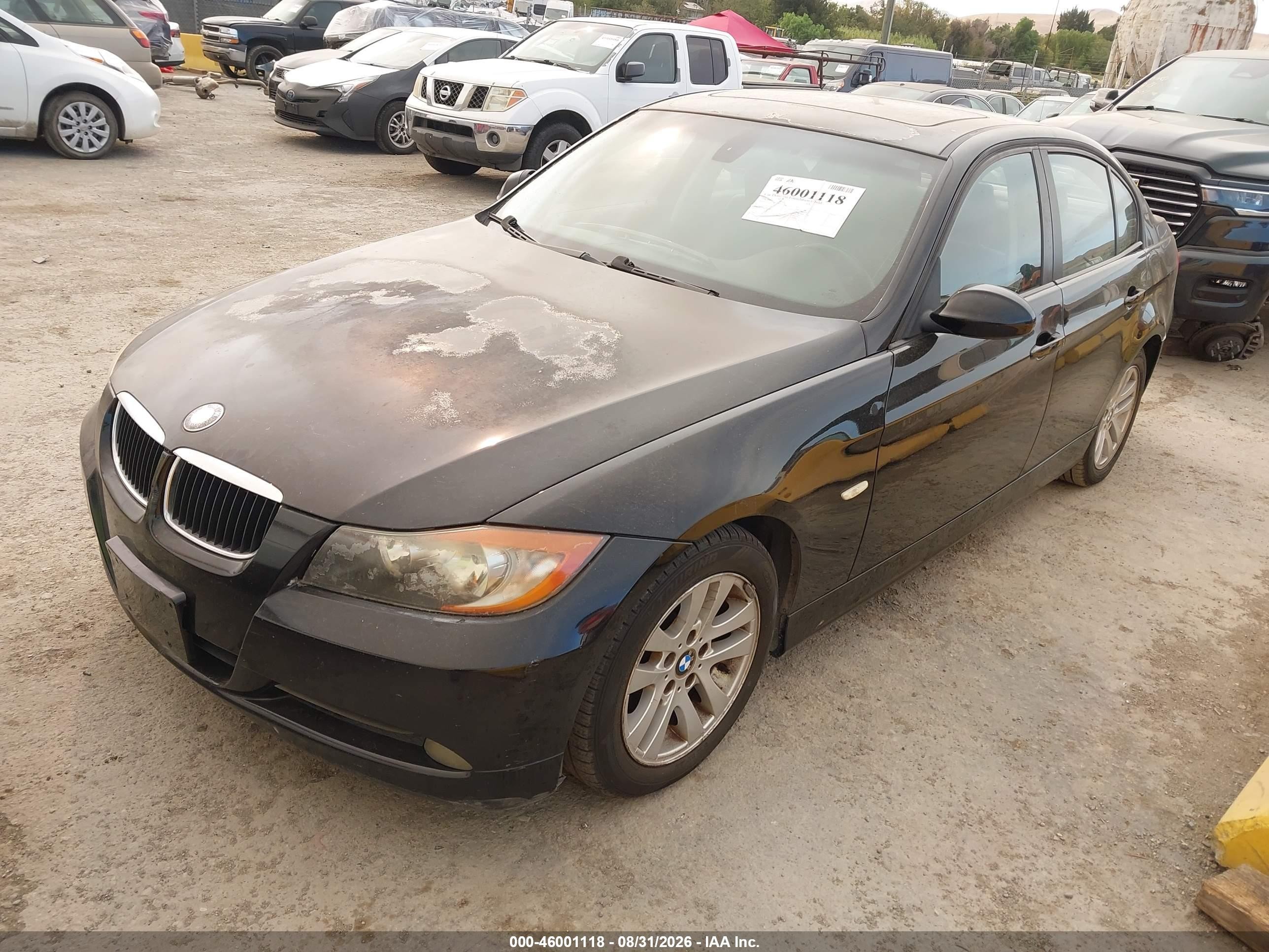 2007 Bmw 328i   Black vin: WBAVC53517FZ71725
