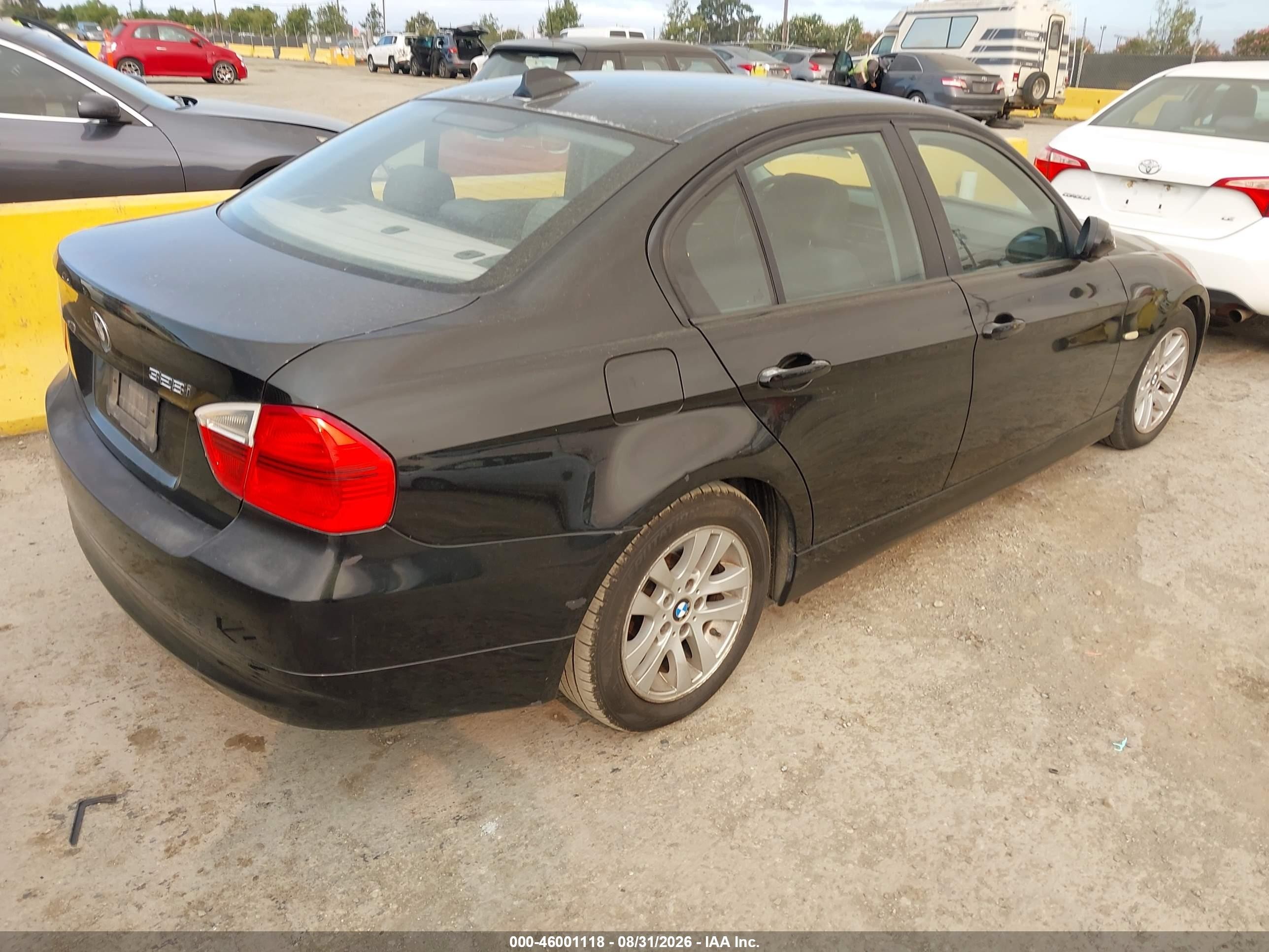 2007 Bmw 328i   Black vin: WBAVC53517FZ71725