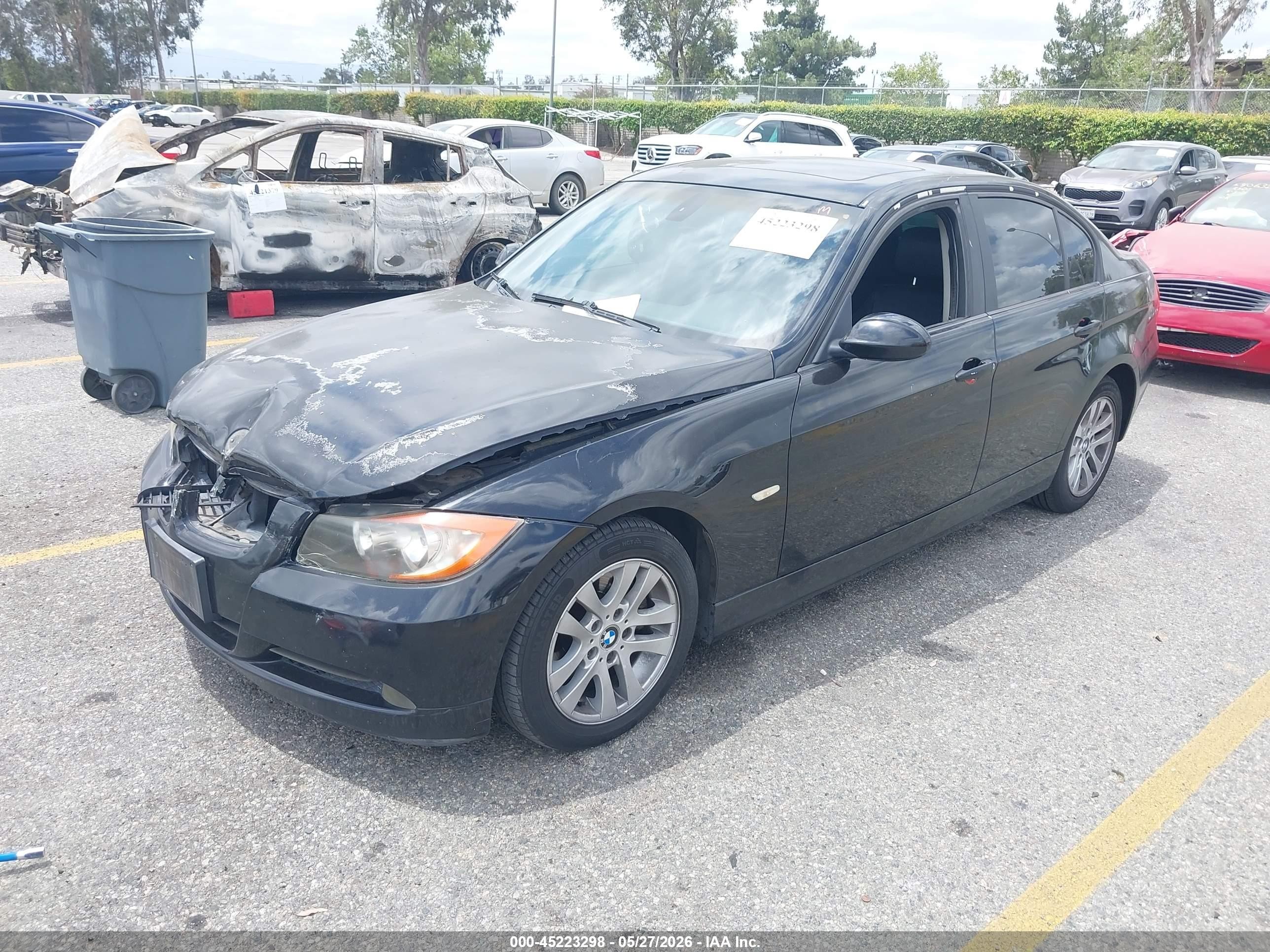 2007 Bmw 328i Black vin: WBAVC53517FZ75239