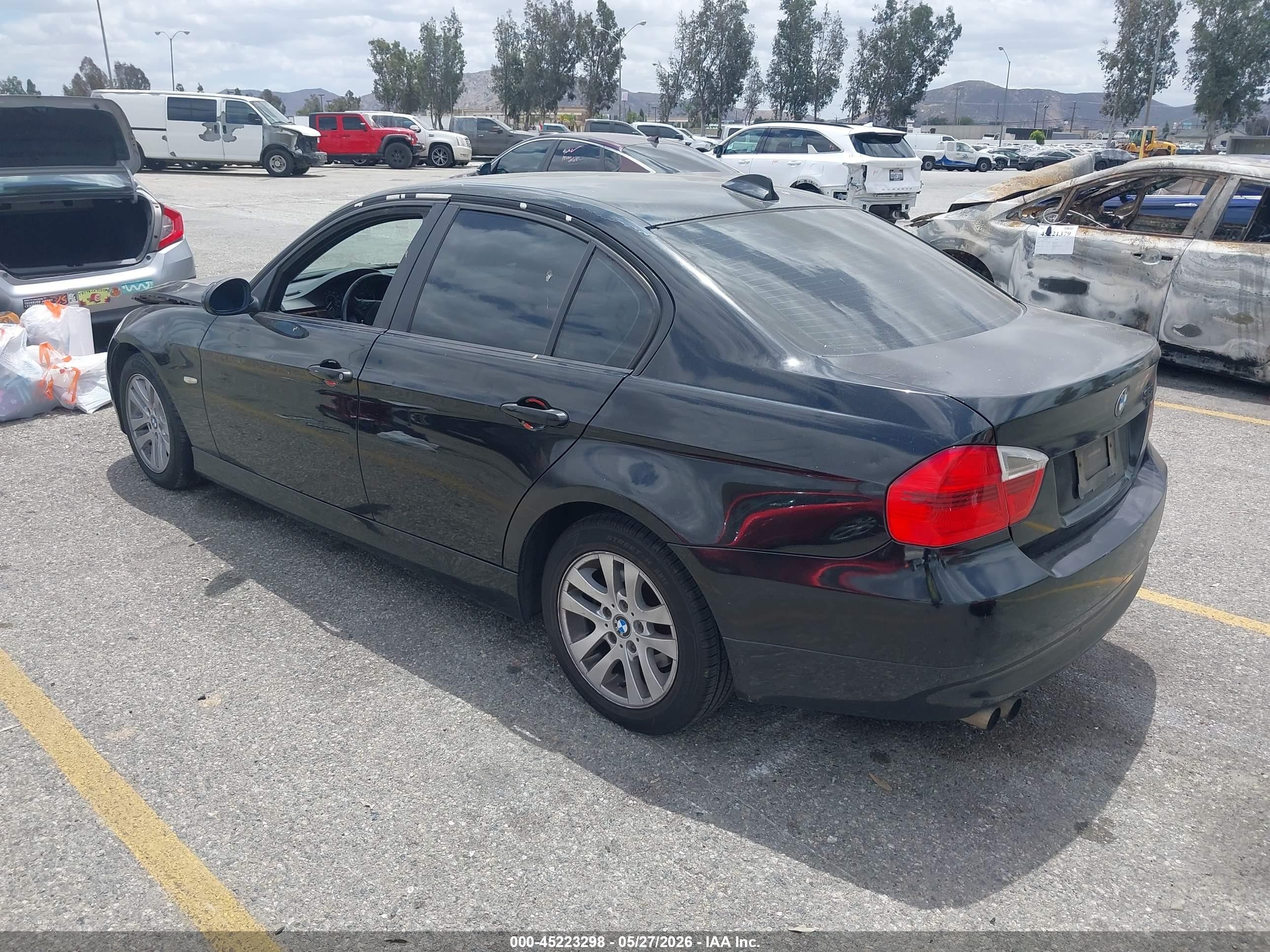 2007 Bmw 328i Black vin: WBAVC53517FZ75239