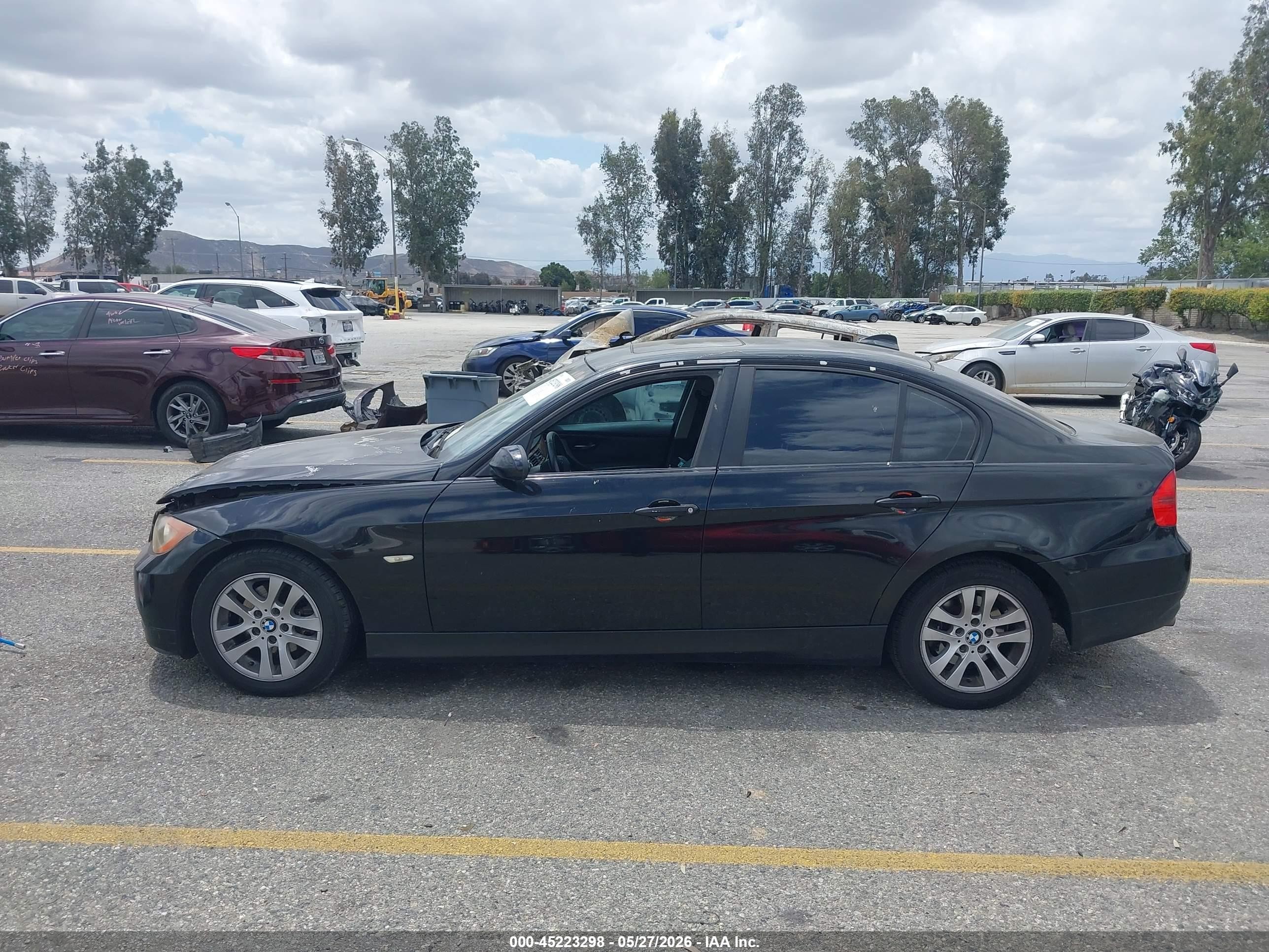 2007 Bmw 328i Black vin: WBAVC53517FZ75239