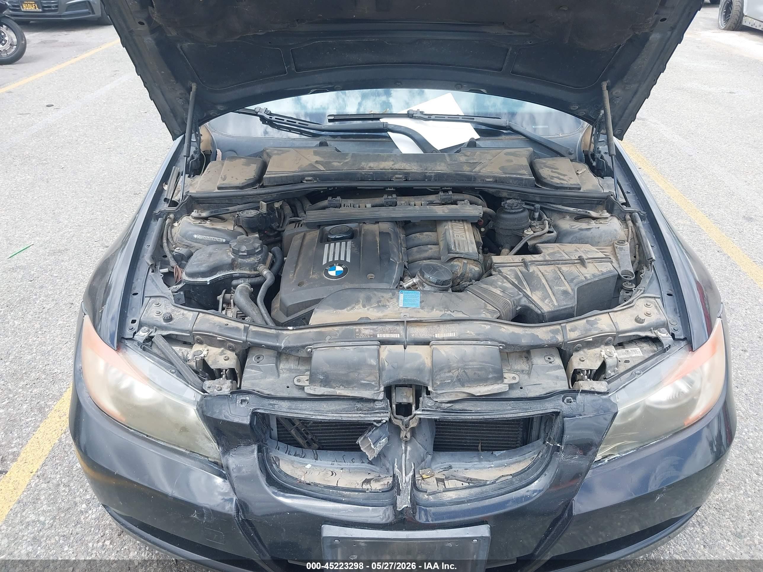 2007 Bmw 328i Black vin: WBAVC53517FZ75239