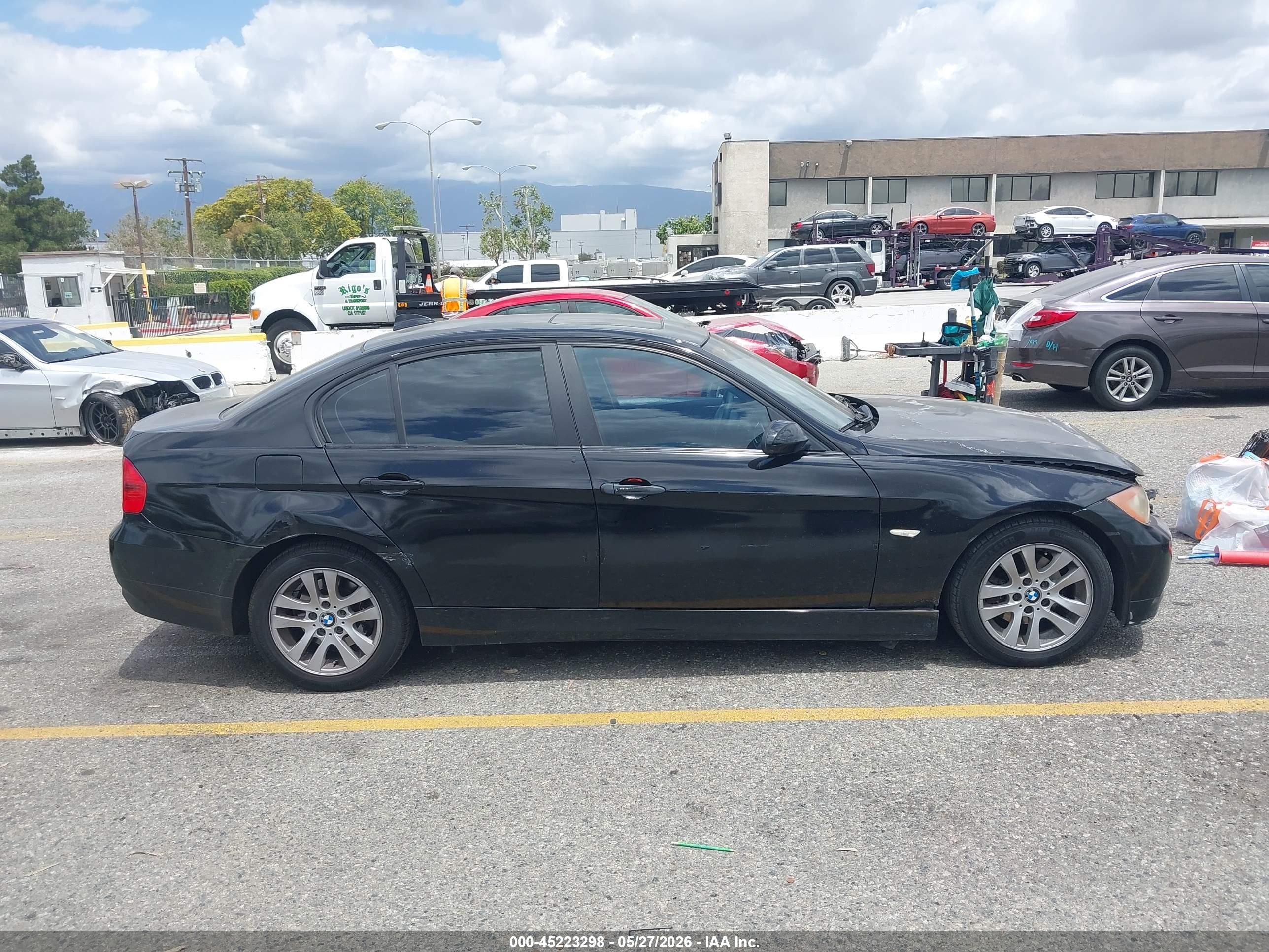 2007 Bmw 328i Black vin: WBAVC53517FZ75239